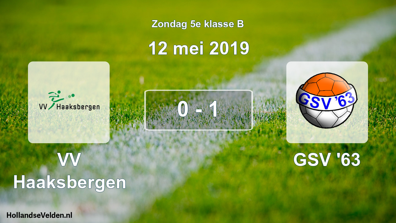 Total number of matches played: VV Haaksbergen - GSV '63 0 - 1 (12 May 2019)