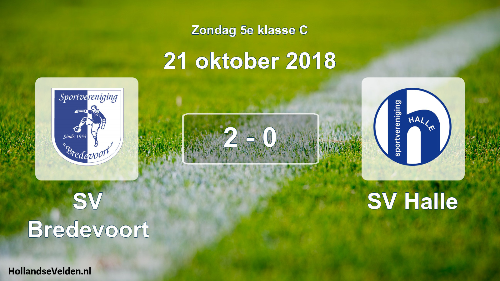 Total number of matches played: SV Bredevoort - SV Halle 2 - 0 (21 October 2018)