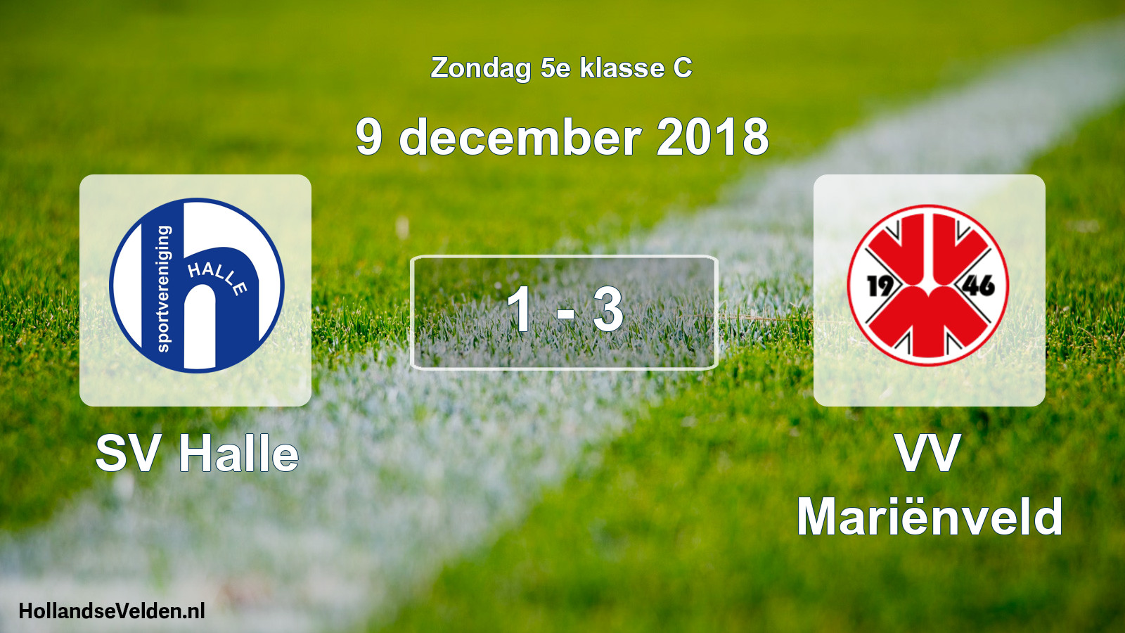 Total number of matches played: SV Halle - VV Mariënveld 1 - 3 (9 December 2018)