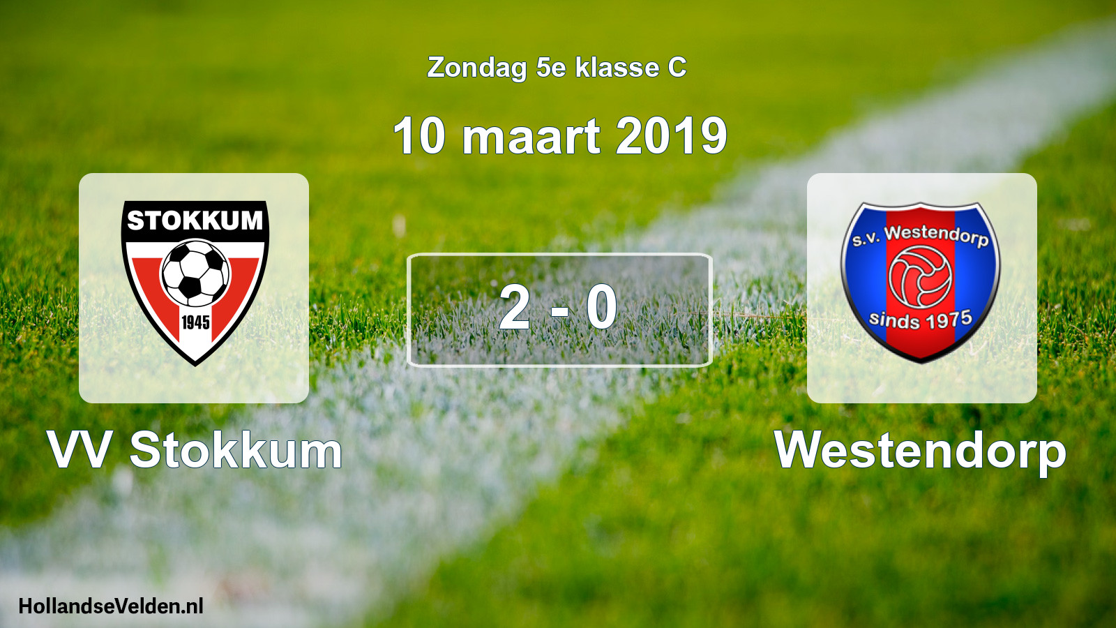 Total number of matches played: VV Stokkum - Westendorp 2 - 0 (10 March 2019)