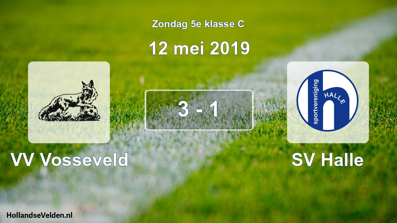 Total number of matches played: VV Vosseveld - SV Halle 3 - 1 (12 May 2019)