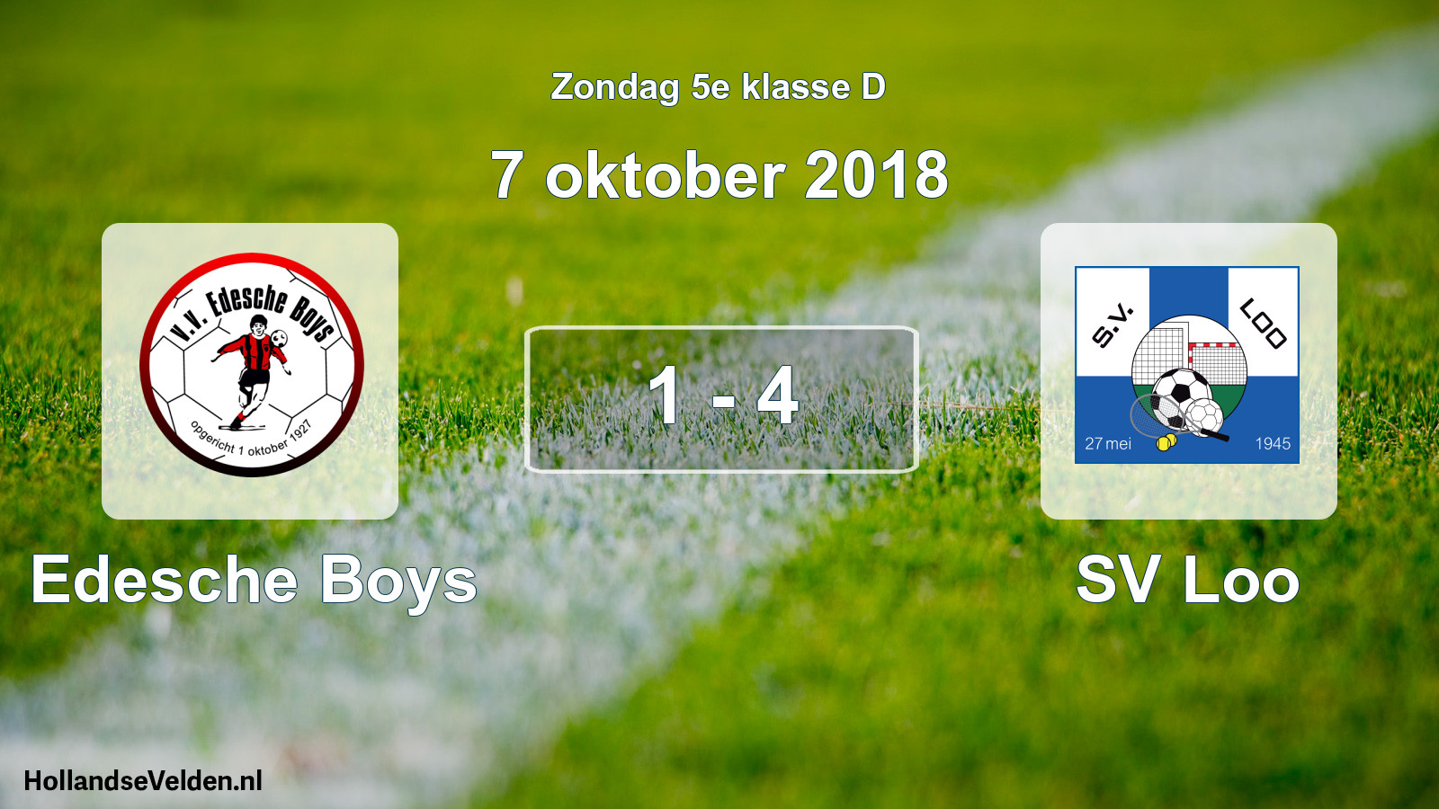 Total number of matches played: Edesche Boys - SV Loo 1 - 4 (7 October 2018)
