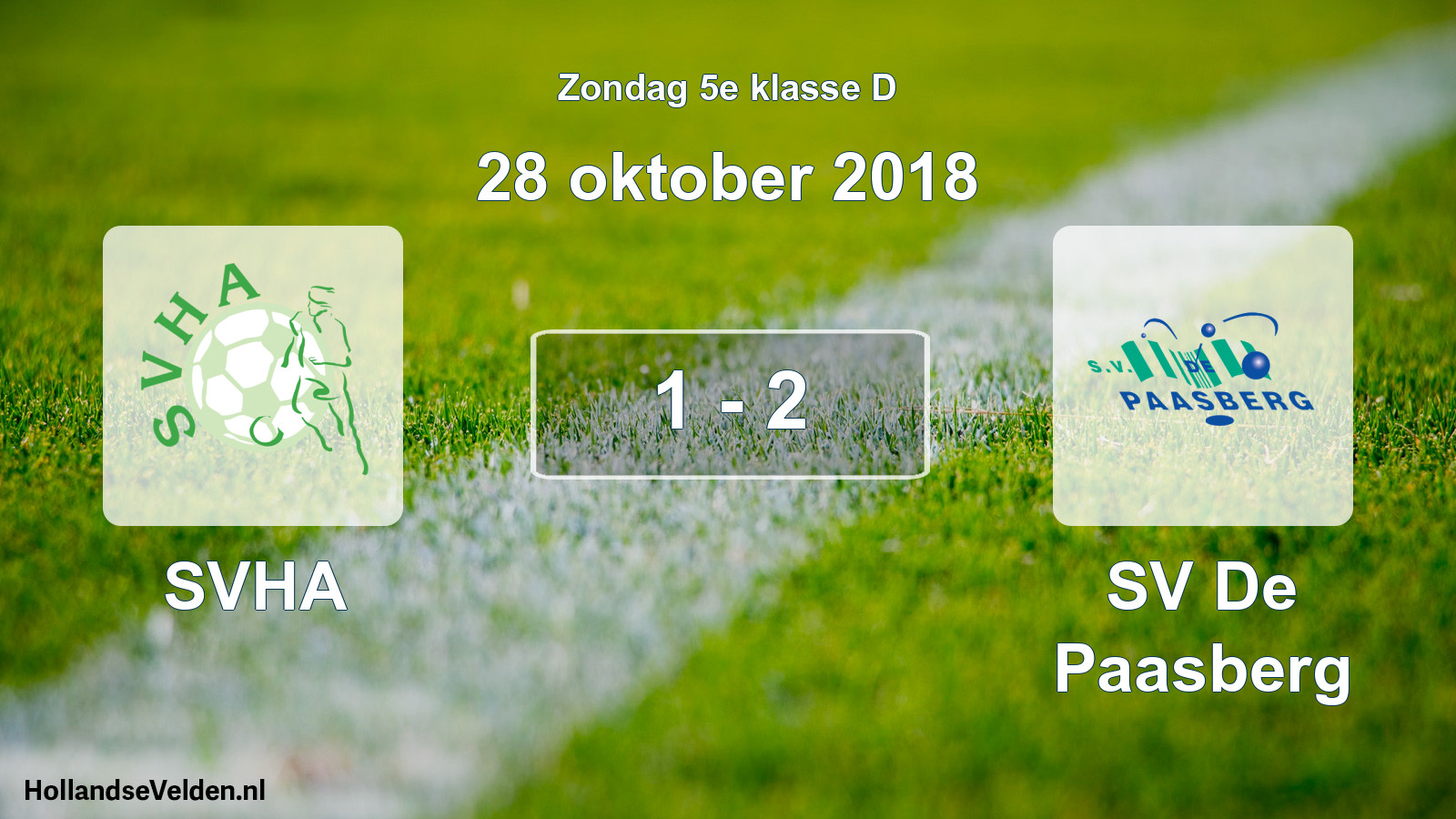 Total number of matches played: SVHA - SV De Paasberg 1 - 2 (28 October 2018)