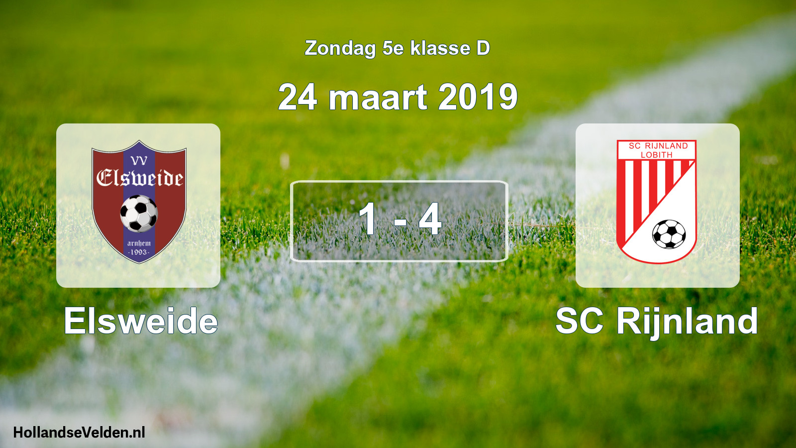 Total number of matches played: Elsweide - SC Rijnland 1 - 4 (24 March 2019)