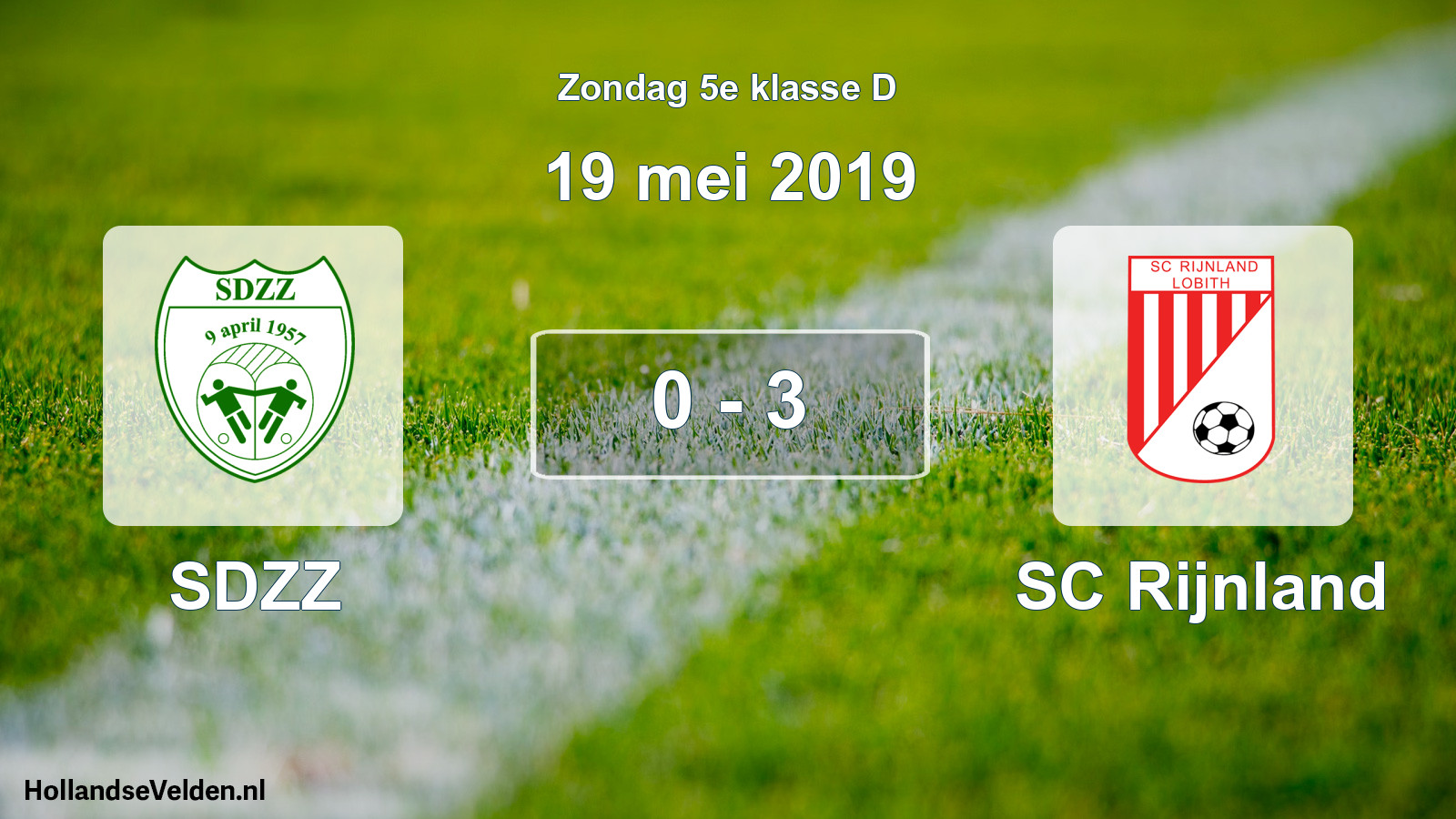 Total number of matches played: SDZZ - SC Rijnland 0 - 3 (19 May 2019)