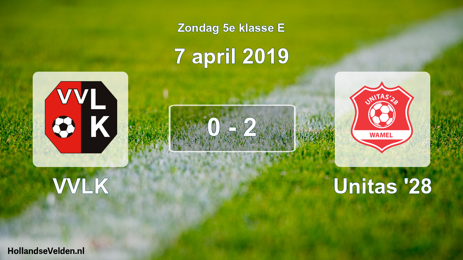 Total number of matches played: VVLK - Unitas '28 0 - 2 (7 April 2019)