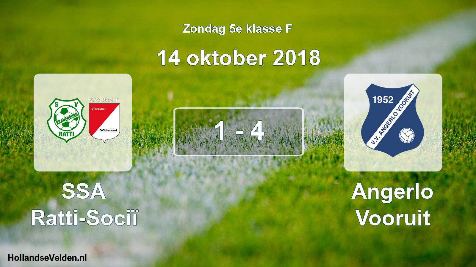 Total number of matches played: SSA Ratti-Sociï - Angerlo Vooruit 1 - 4 (14 October 2018)