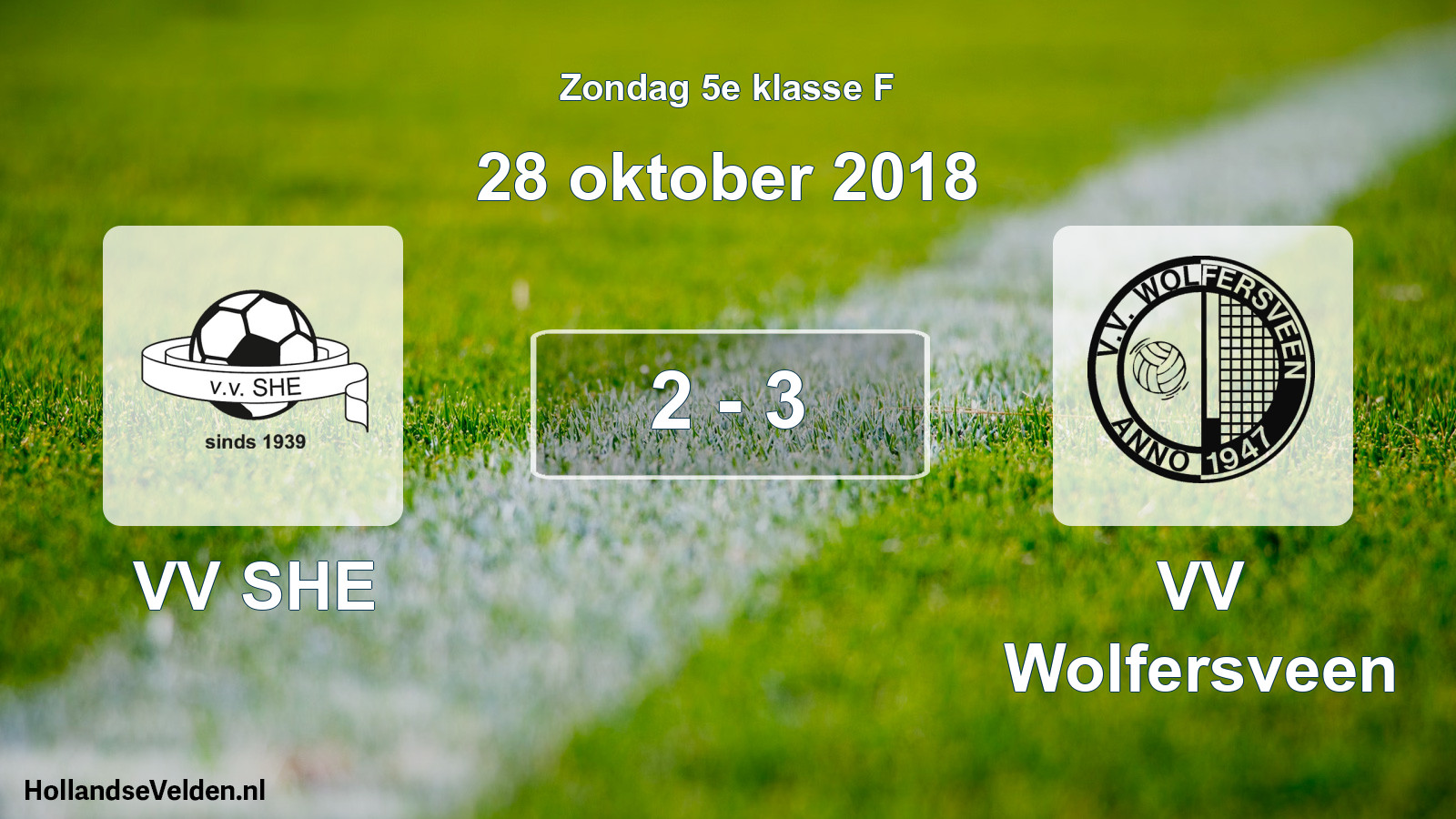 Total number of matches played: VV SHE - VV Wolfersveen 2 - 3 (28 October 2018)