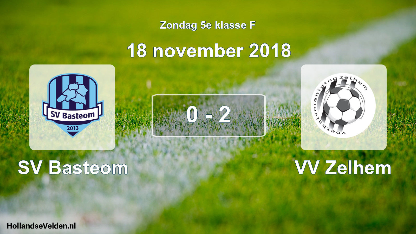 Total number of matches played: SV Basteom - VV Zelhem 0 - 2 (18 November 2018)