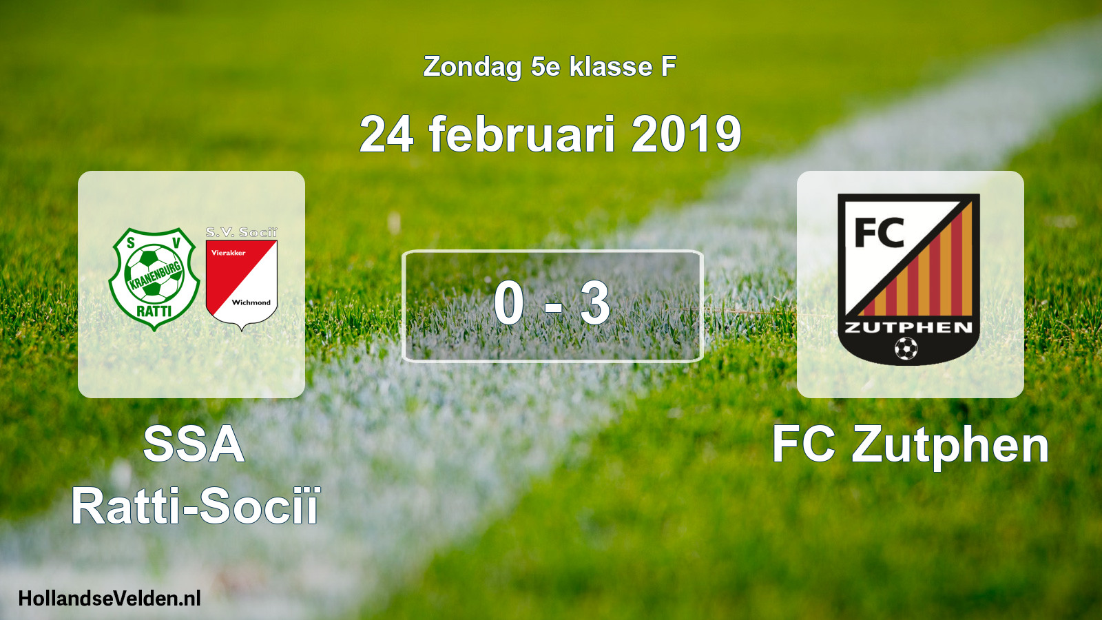 Total number of matches played: SSA Ratti-Sociï - FC Zutphen 0 - 3 (24 February 2019)