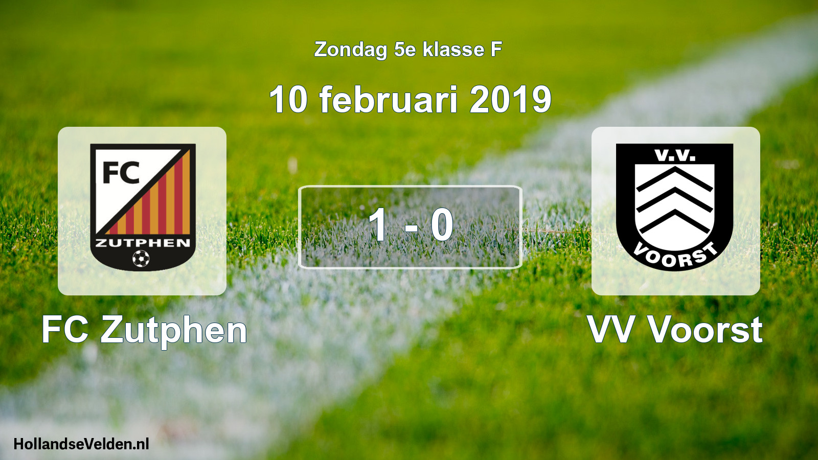 Total number of matches played: FC Zutphen - VV Voorst 1 - 0 (10 February 2019)