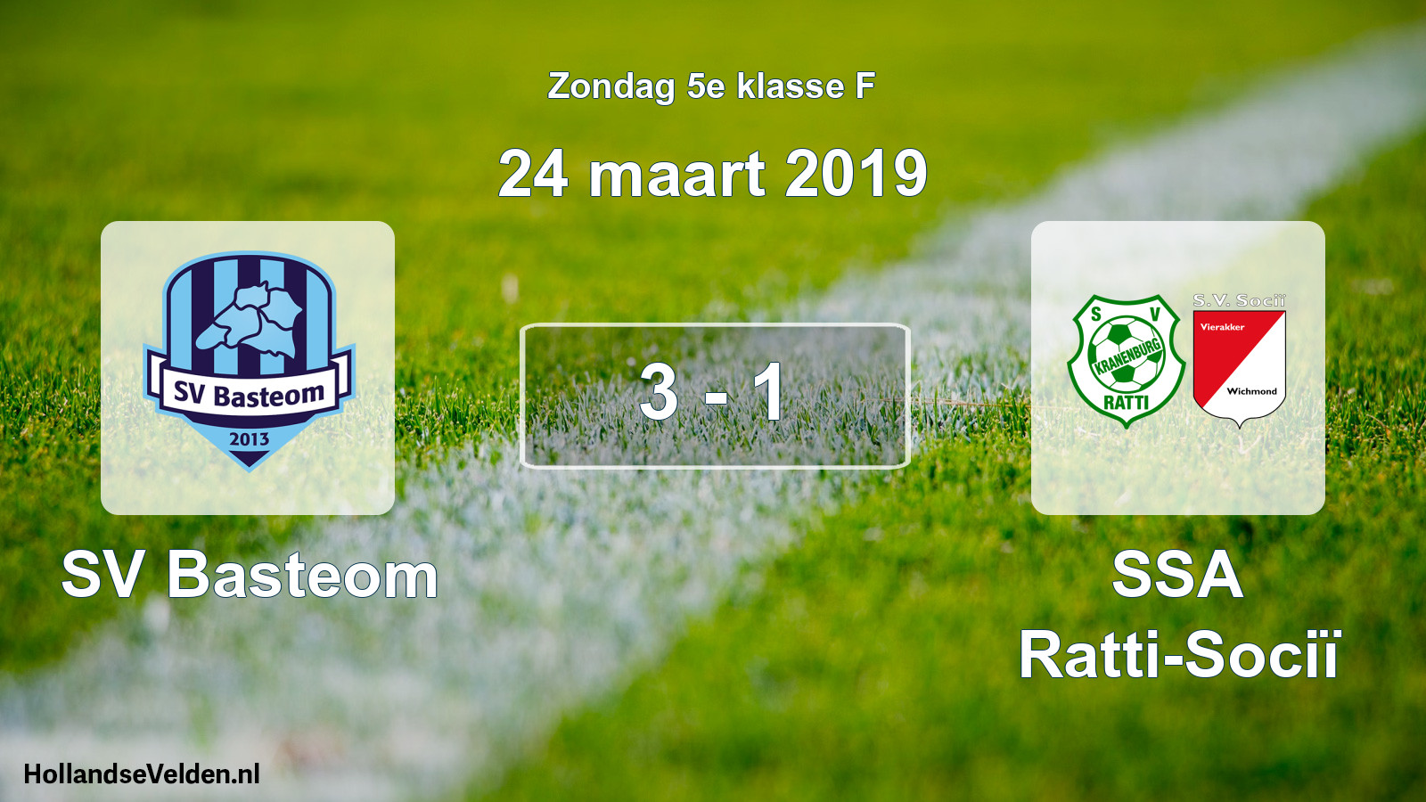 Total number of matches played: SV Basteom - SSA Ratti-Sociï 3 - 1 (24 March 2019)
