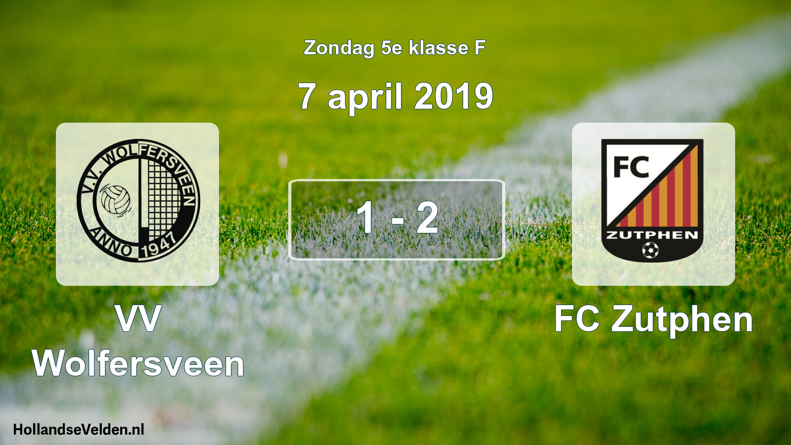 Total number of matches played: VV Wolfersveen - FC Zutphen 1 - 2 (7 April 2019)