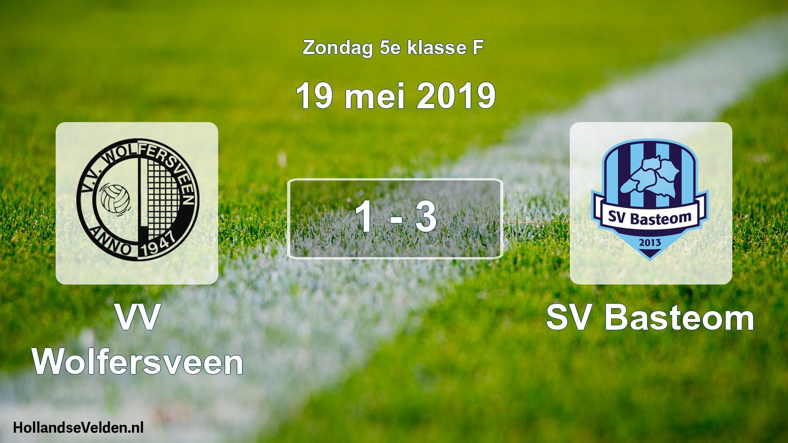 Total number of matches played: VV Wolfersveen - SV Basteom 1 - 3 (19 May 2019)