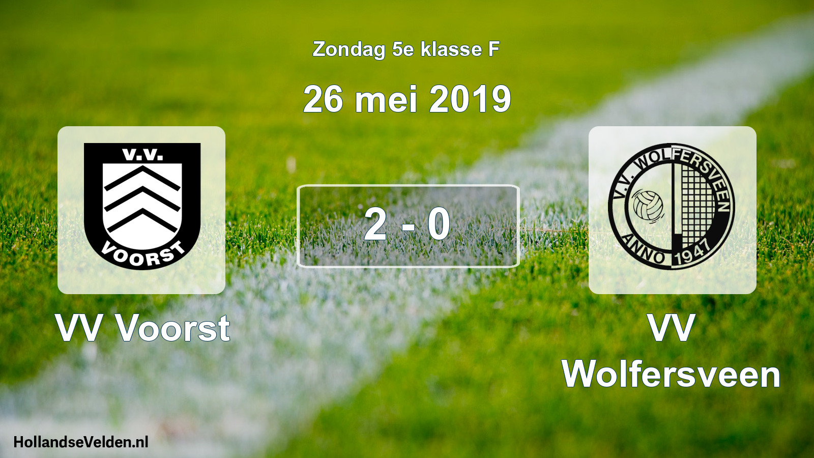 Total number of matches played: VV Voorst - VV Wolfersveen 2 - 0 (26 May 2019)