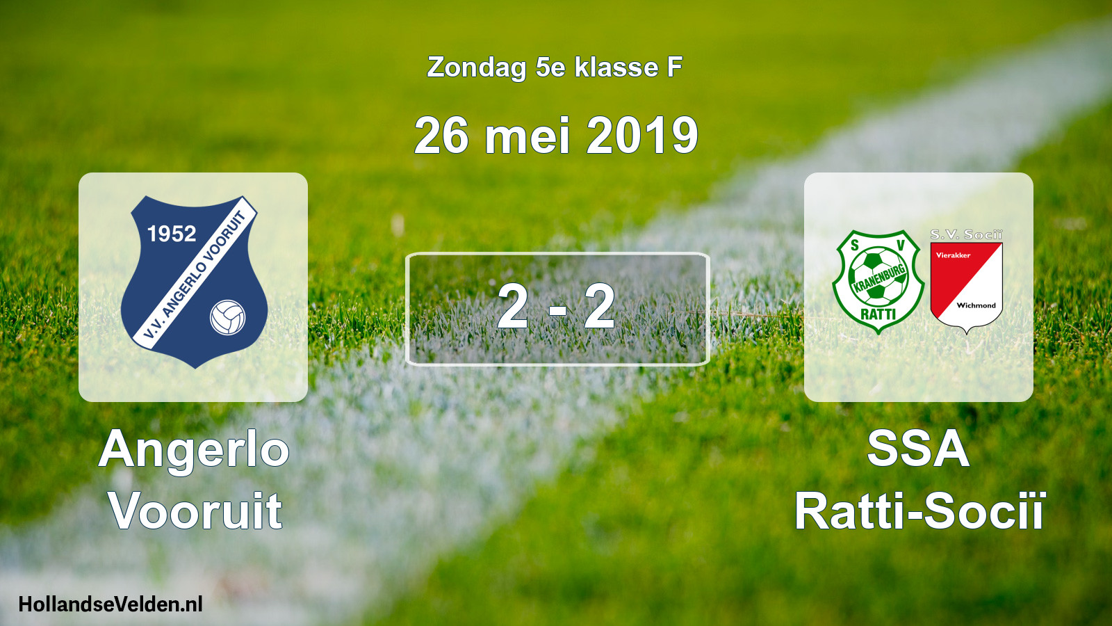 Total number of matches played: Angerlo Vooruit - SSA Ratti-Sociï 2 - 2 (26 May 2019)