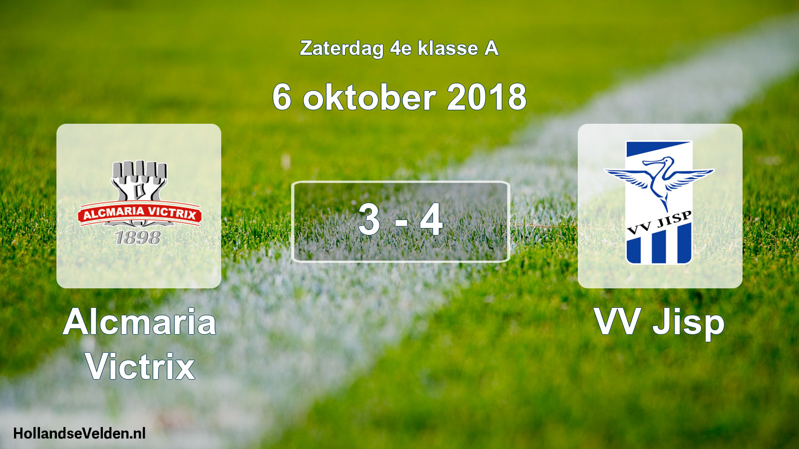 Total number of matches played: Alcmaria Victrix - VV Jisp 3 - 4 (6 October 2018)