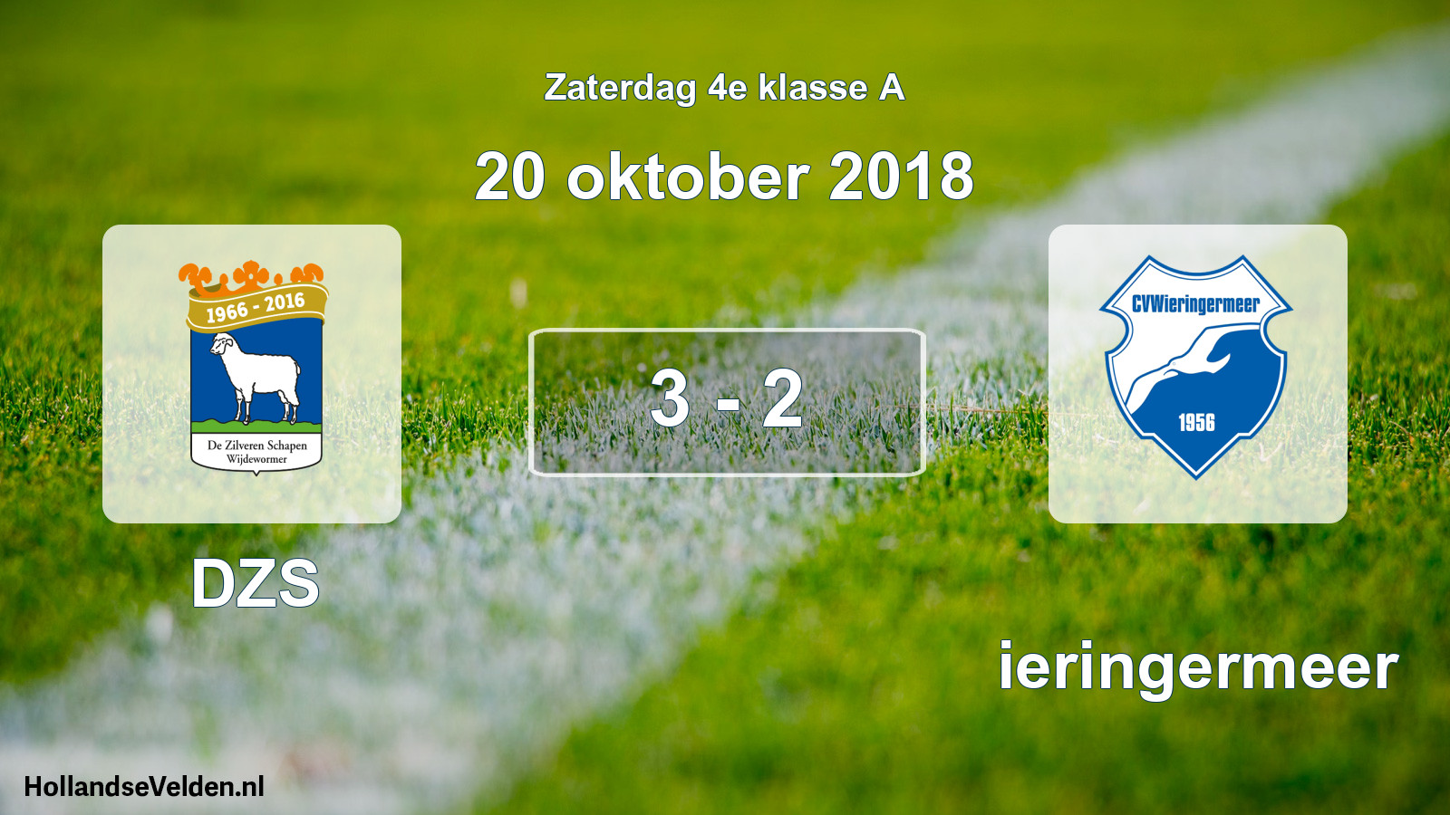 Total number of matches played: DZS - Wieringermeer 3 - 2 (20 October 2018)