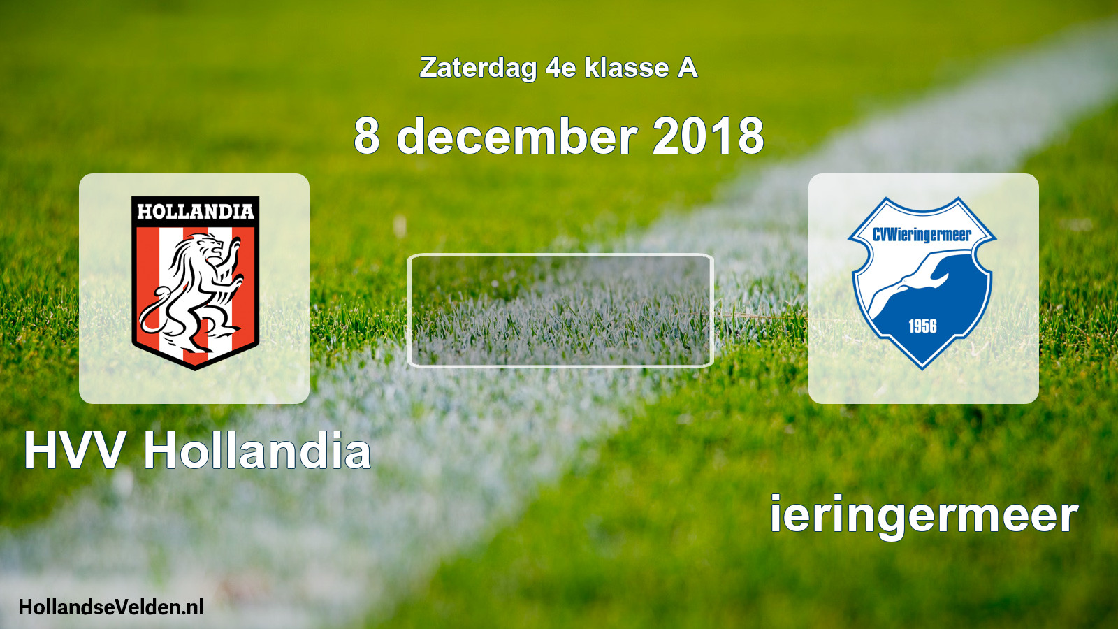 Scheduled Match: HVV Hollandia - Wieringermeer (8 December 2018)
