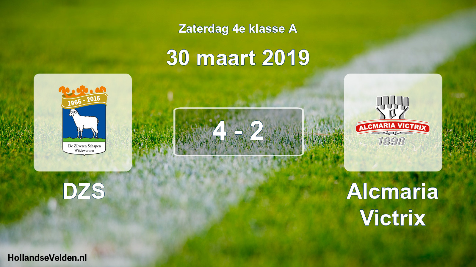 Total number of matches played: DZS - Alcmaria Victrix 4 - 2 (30 March 2019)