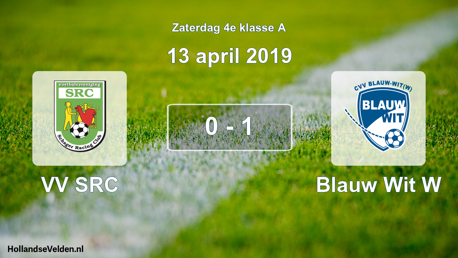 Total number of matches played: VV SRC - Blauw Wit W 0 - 1 (13 April 2019)