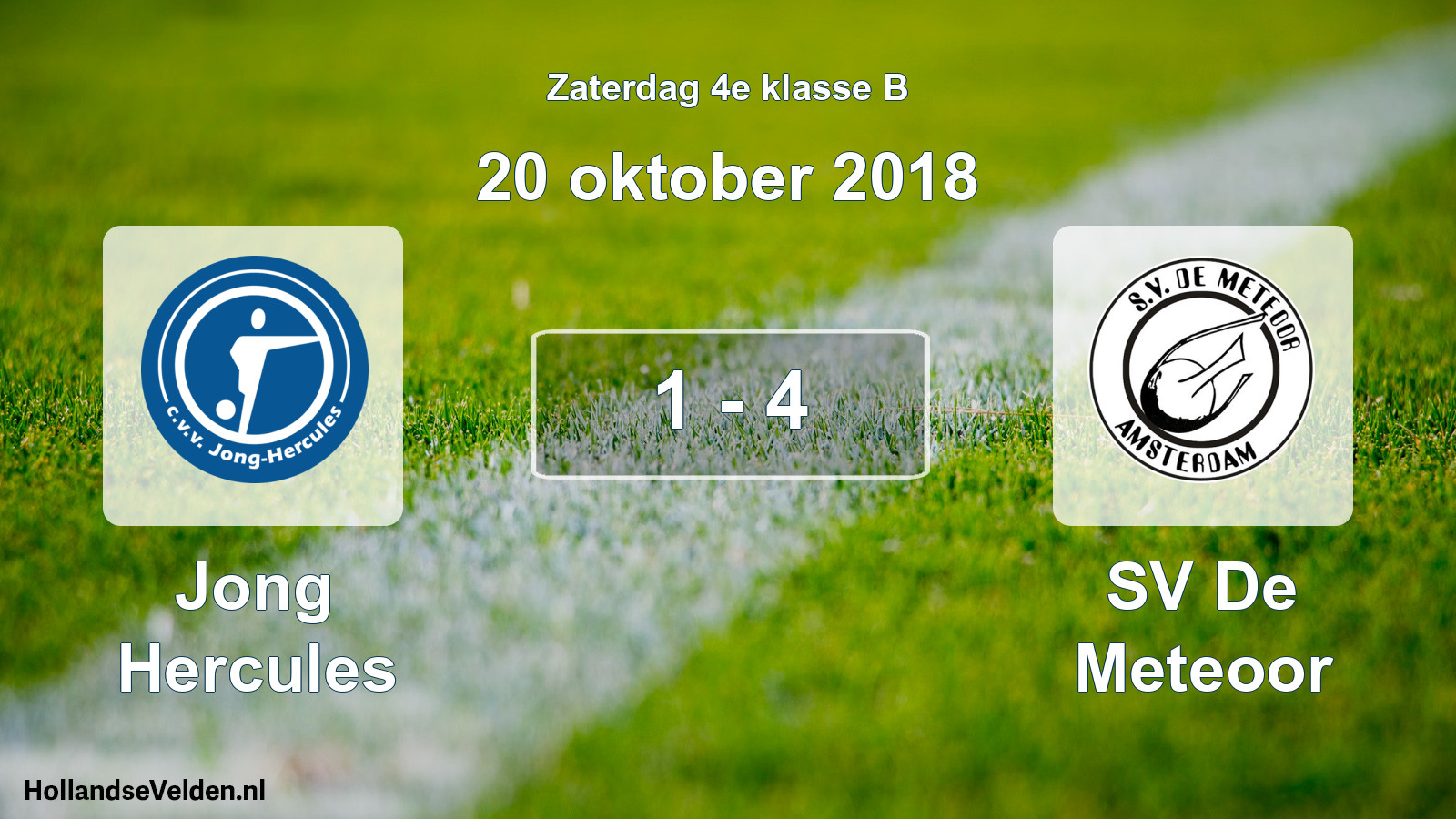 Total number of matches played: Jong Hercules - SV De Meteoor 1 - 4 (20 October 2018)