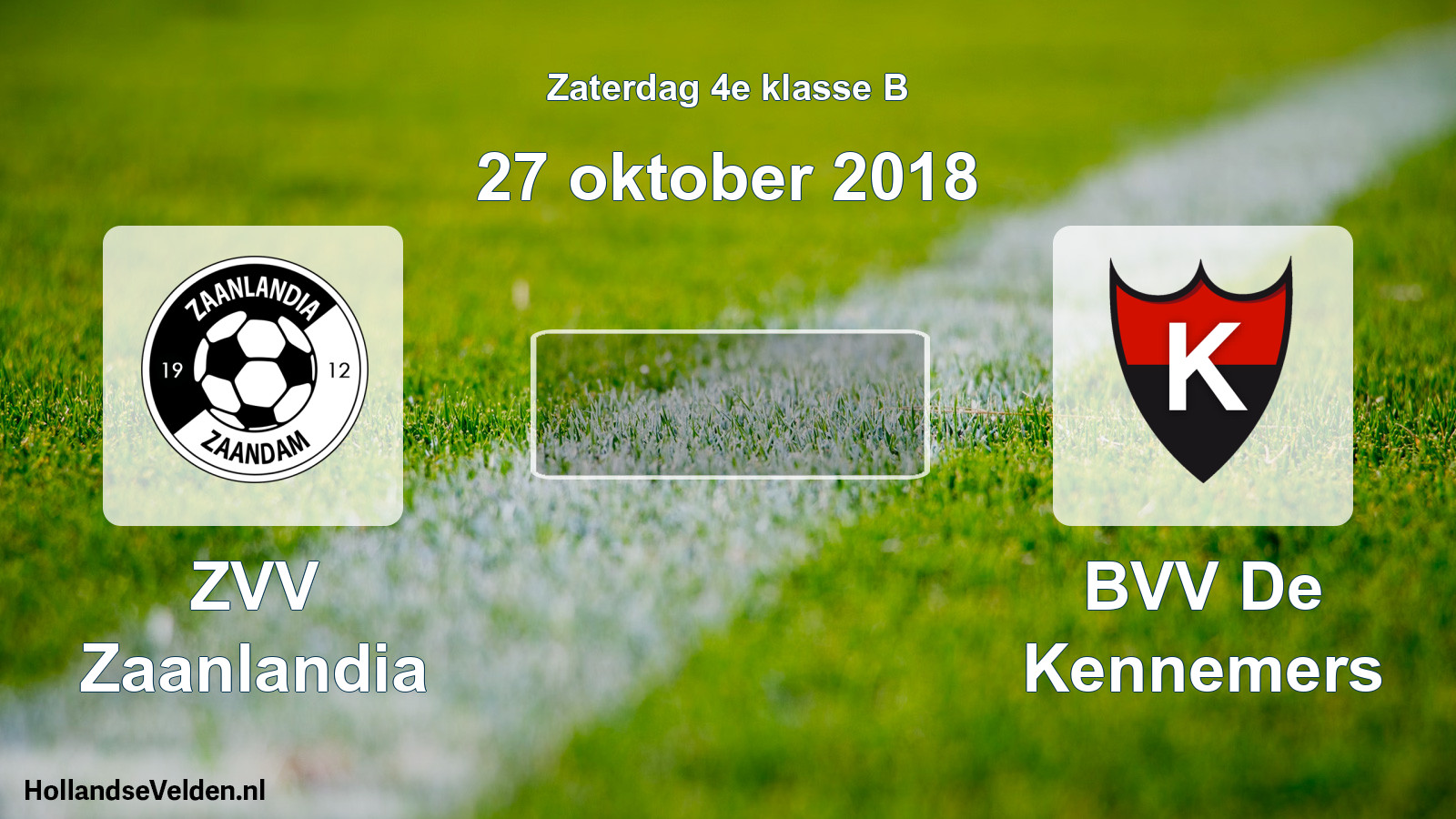 Scheduled Match: ZVV Zaanlandia - BVV De Kennemers (27 October 2018)