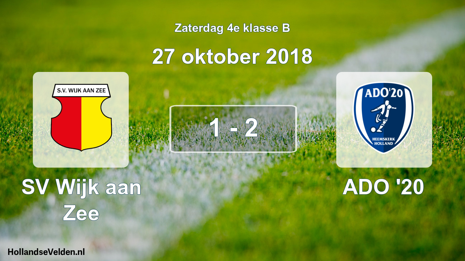 Total number of matches played: SV Wijk aan Zee - ADO '20 1 - 2 (27 October 2018)