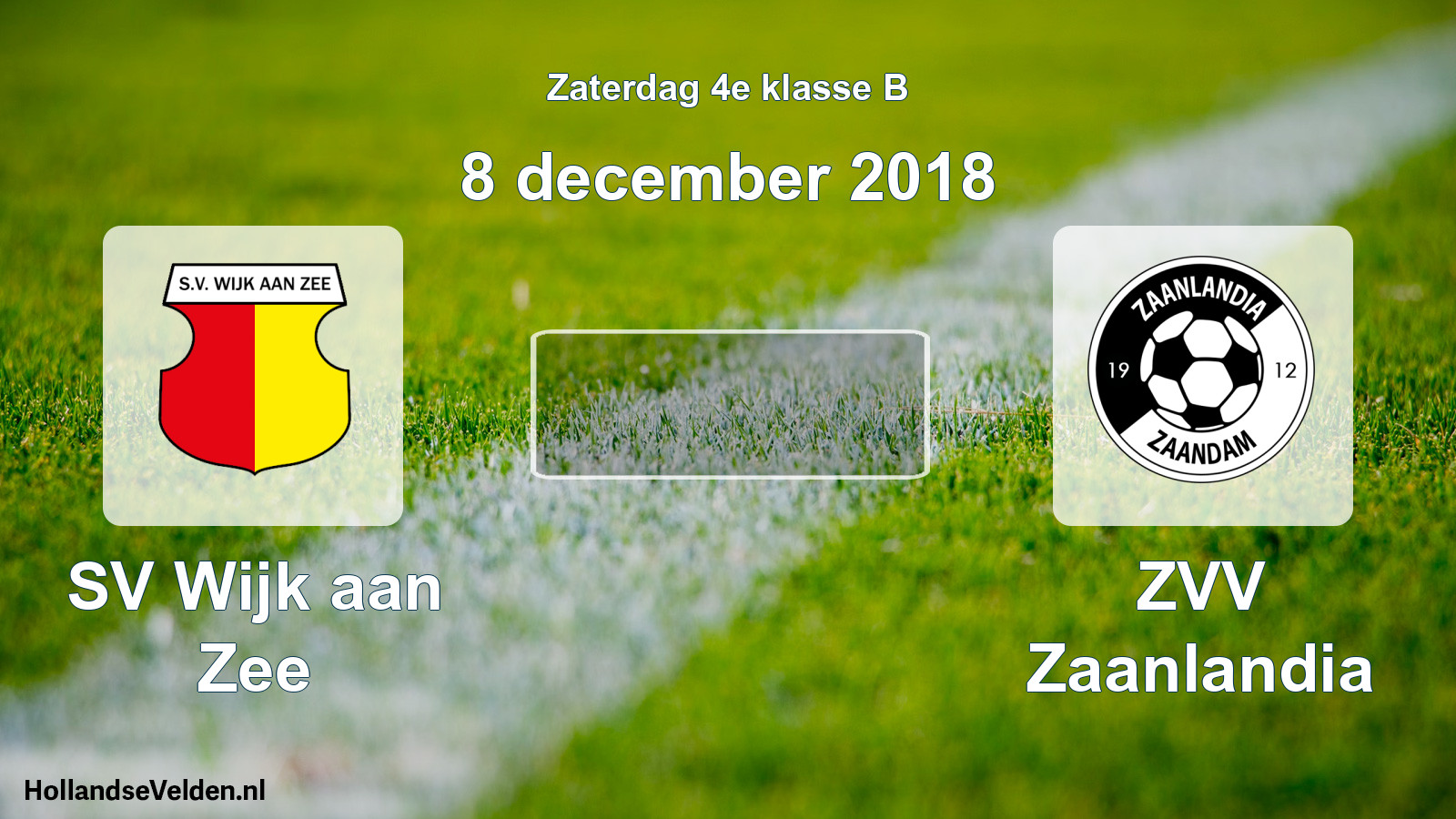 Scheduled Match: SV Wijk aan Zee - ZVV Zaanlandia (8 December 2018)