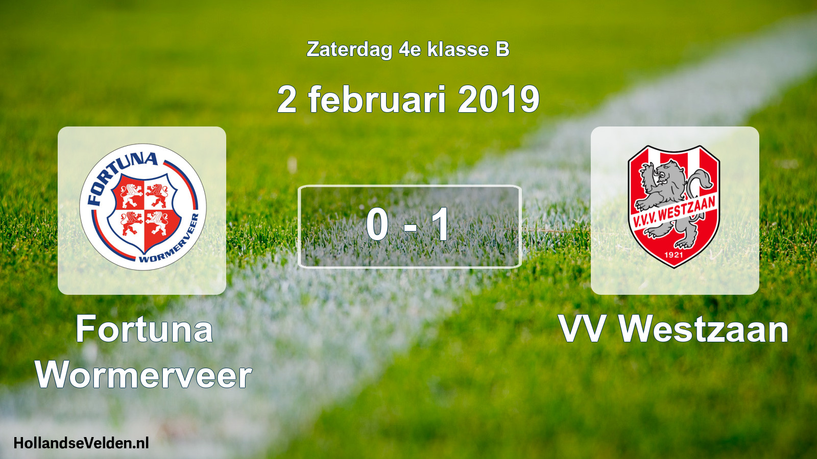 Total number of matches played: Fortuna Wormerveer - VV Westzaan 0 - 1 (2 February 2019)