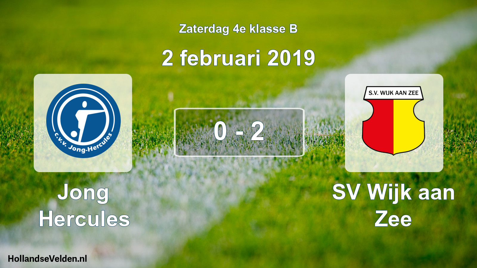 Total number of matches played: Jong Hercules - SV Wijk aan Zee 0 - 2 (2 February 2019)
