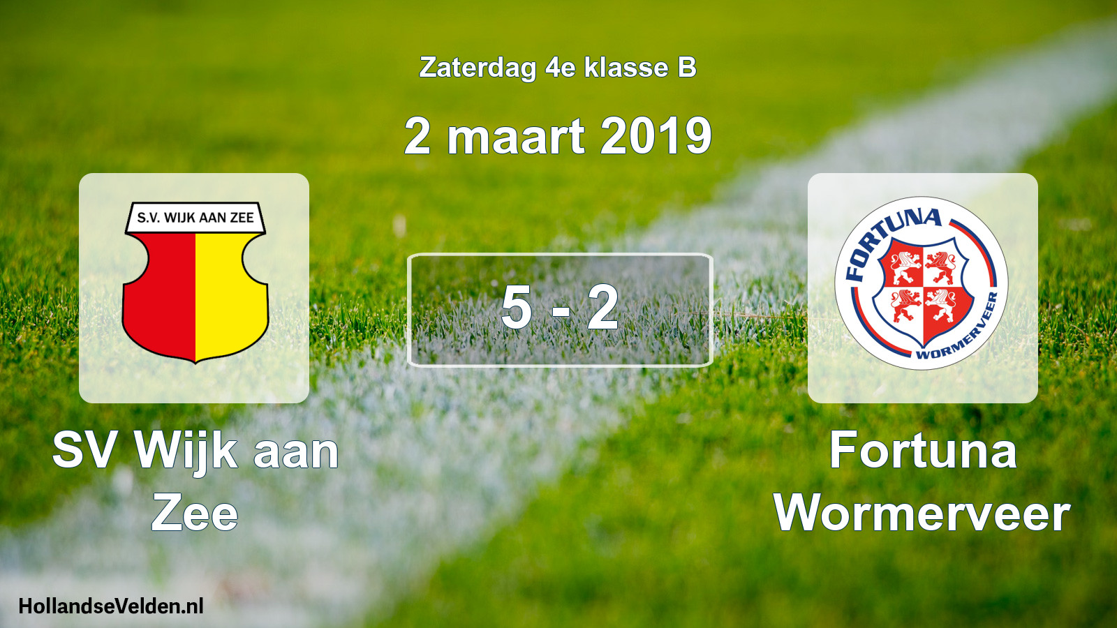 Total number of matches played: SV Wijk aan Zee - Fortuna Wormerveer 5 - 2 (2 March 2019)