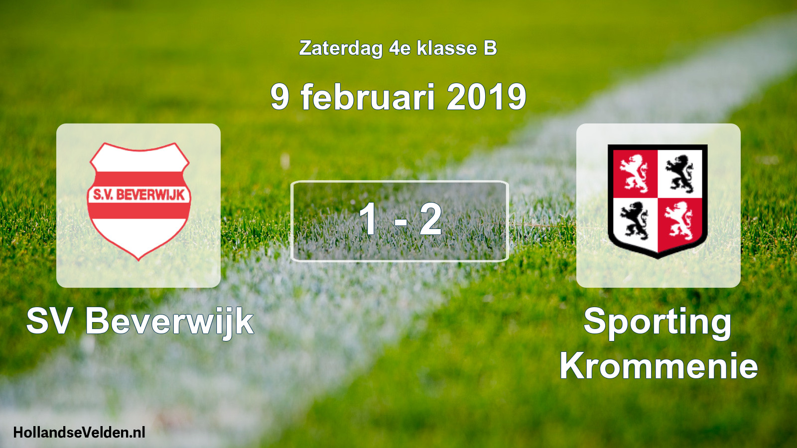 Total number of matches played: SV Beverwijk - Sporting Krommenie 1 - 2 (9 February 2019)