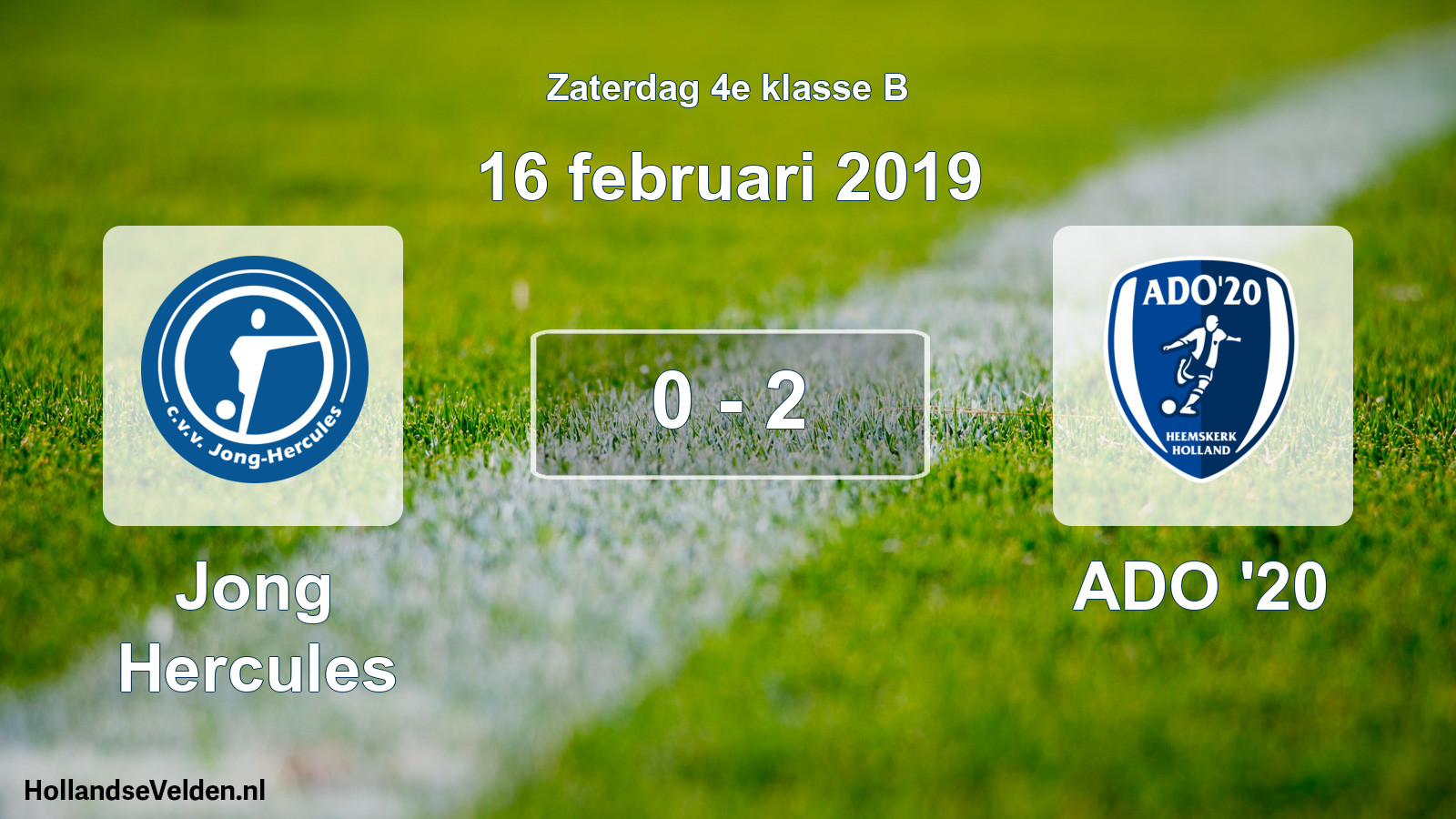 Total number of matches played: Jong Hercules - ADO '20 0 - 2 (16 February 2019)