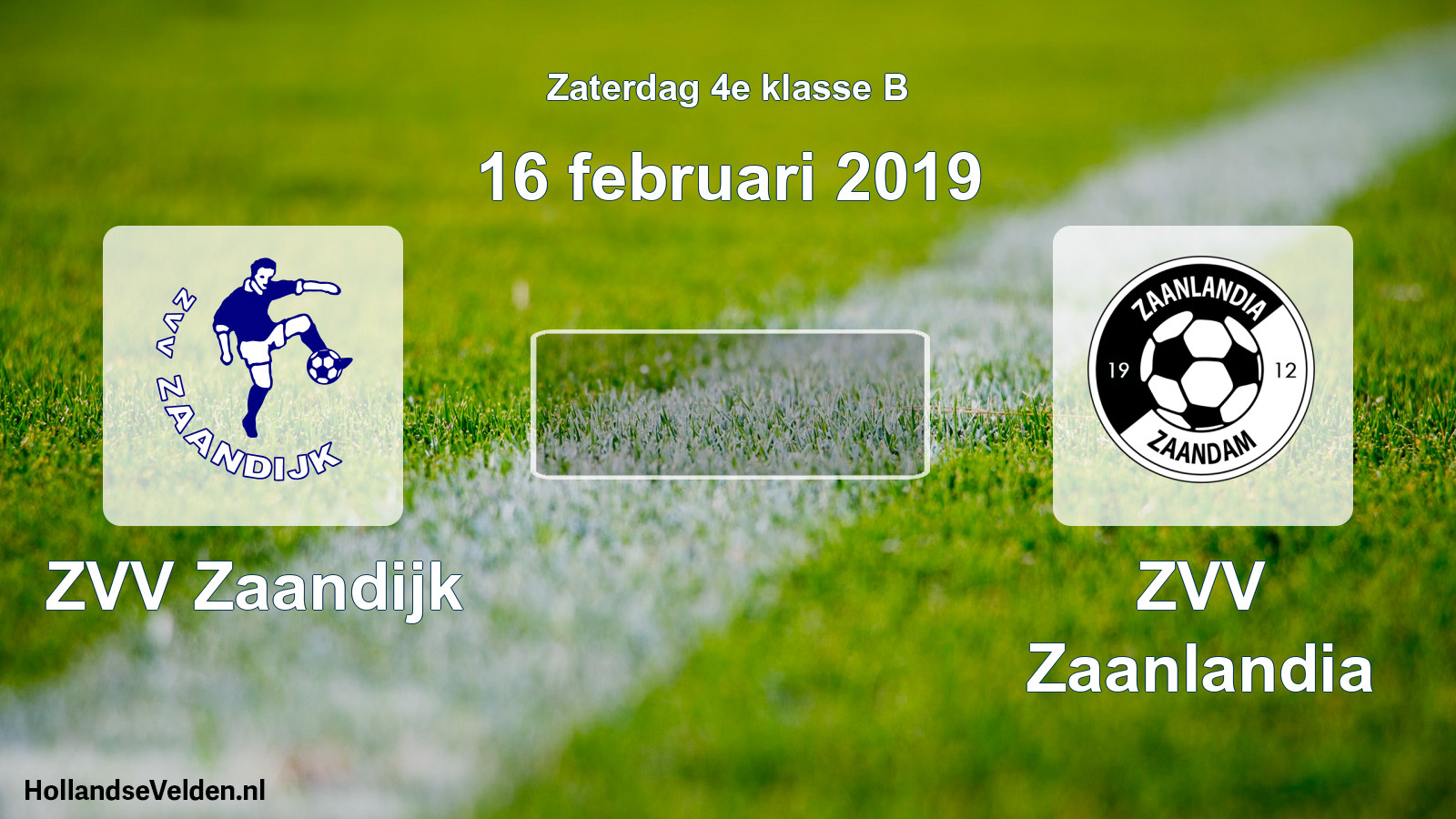Scheduled Match: ZVV Zaandijk - ZVV Zaanlandia (16 February 2019)