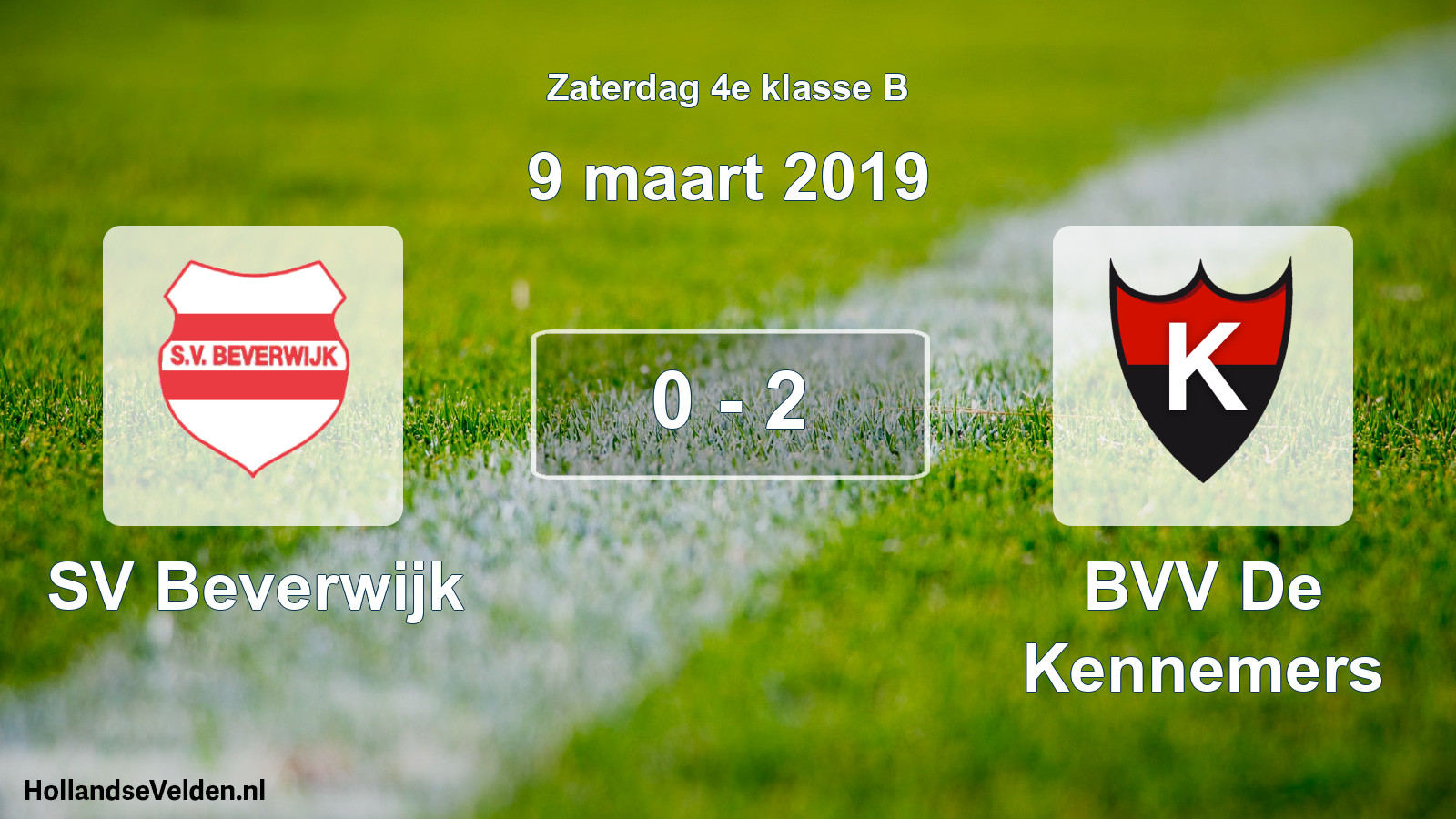 Total number of matches played: SV Beverwijk - BVV De Kennemers 0 - 2 (9 March 2019)