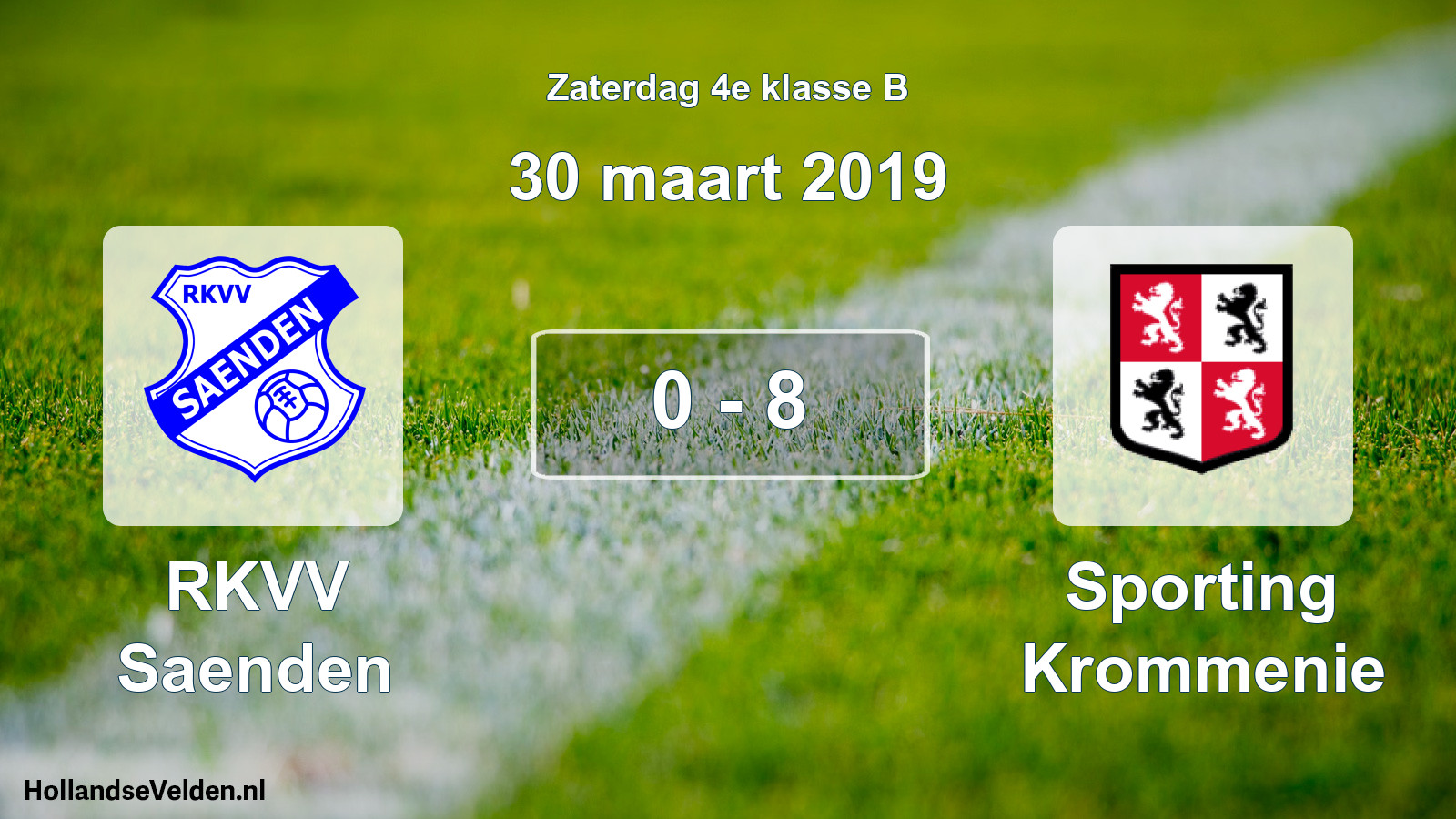 Total number of matches played: RKVV Saenden - Sporting Krommenie 0 - 8 (30 March 2019)