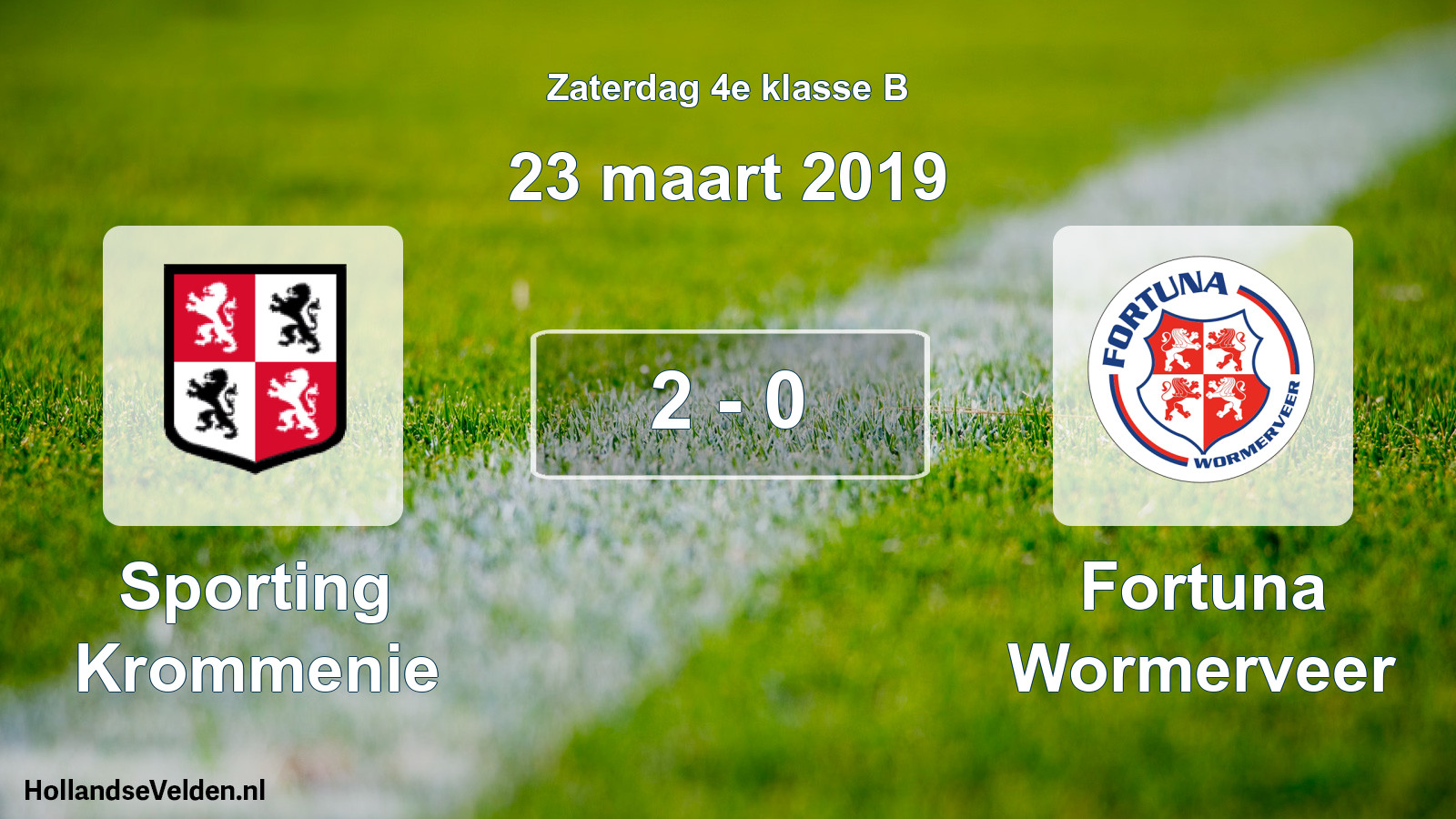 Total number of matches played: Sporting Krommenie - Fortuna Wormerveer 2 - 0 (23 March 2019)