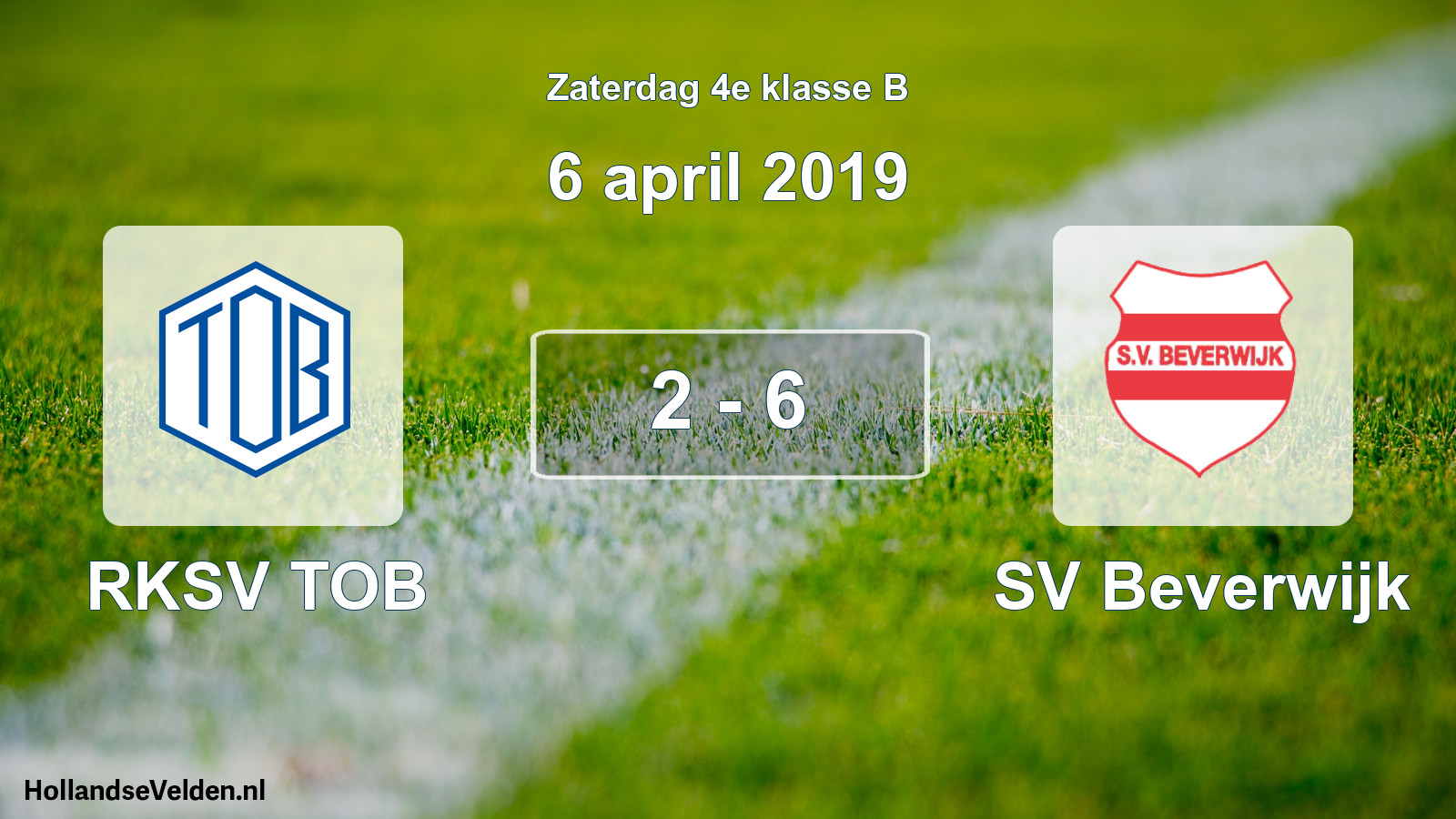 Total number of matches played: RKSV TOB - SV Beverwijk 2 - 6 (6 April 2019)