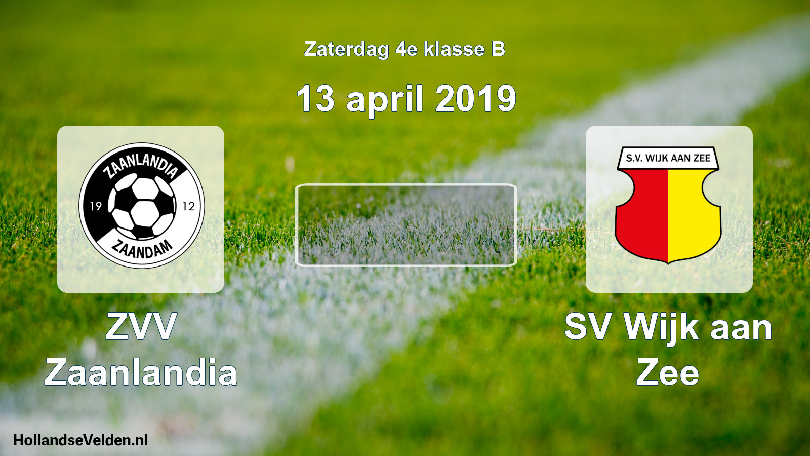 Scheduled Match: ZVV Zaanlandia - SV Wijk aan Zee (13 April 2019)