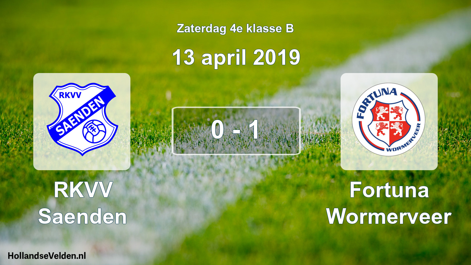 Total number of matches played: RKVV Saenden - Fortuna Wormerveer 0 - 1 (13 April 2019)