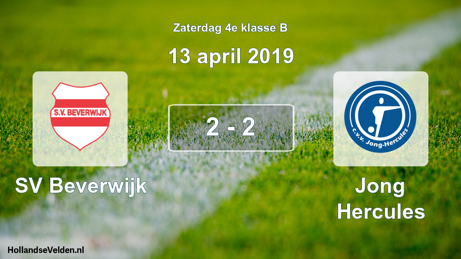 Total number of matches played: SV Beverwijk - Jong Hercules 2 - 2 (13 April 2019)