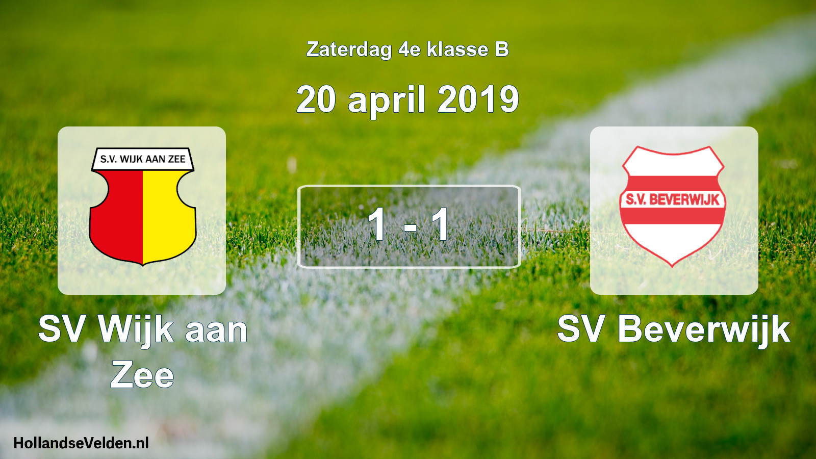 Total number of matches played: SV Wijk aan Zee - SV Beverwijk 1 - 1 (20 April 2019)