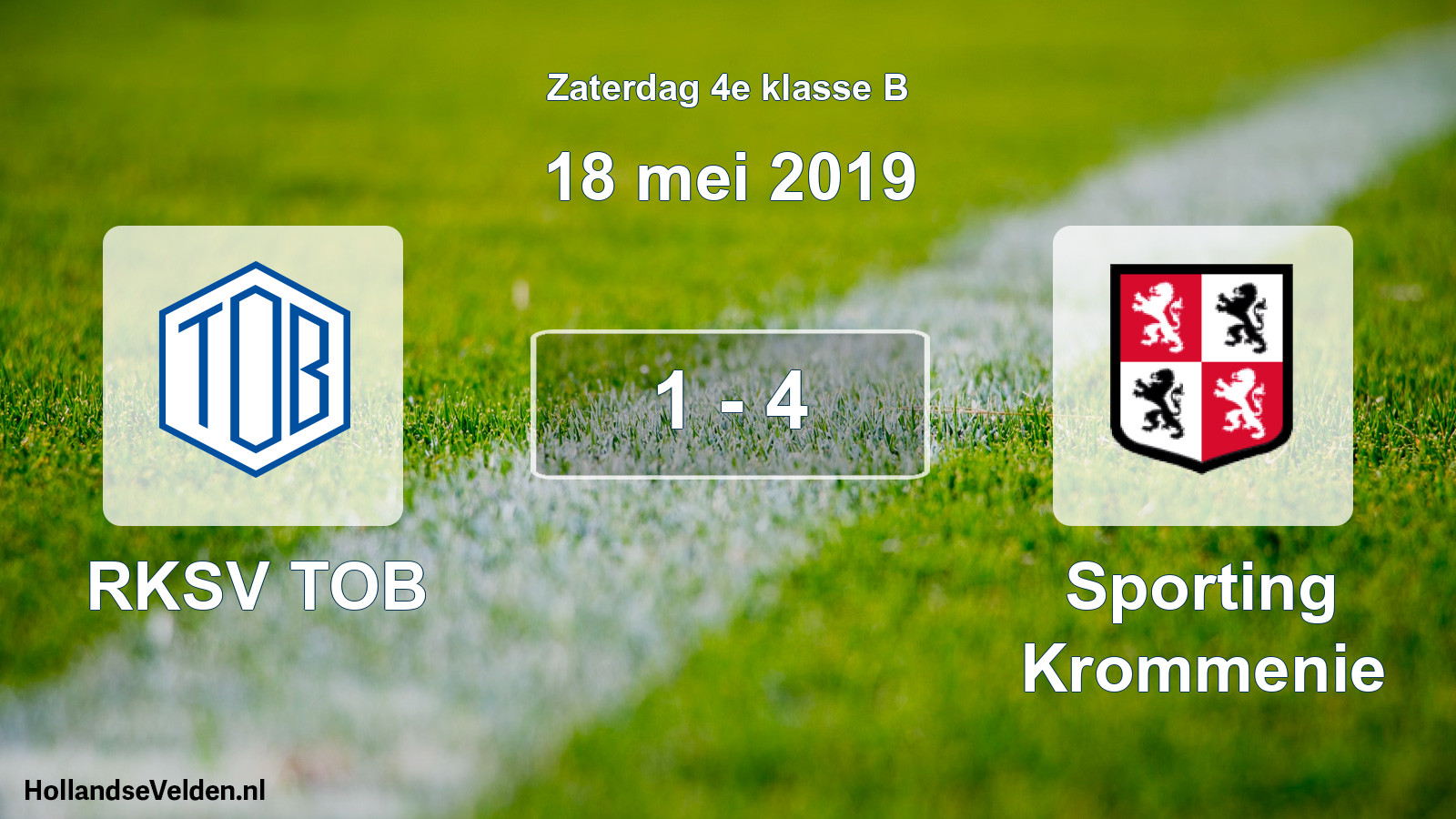Total number of matches played: RKSV TOB - Sporting Krommenie 1 - 4 (18 May 2019)