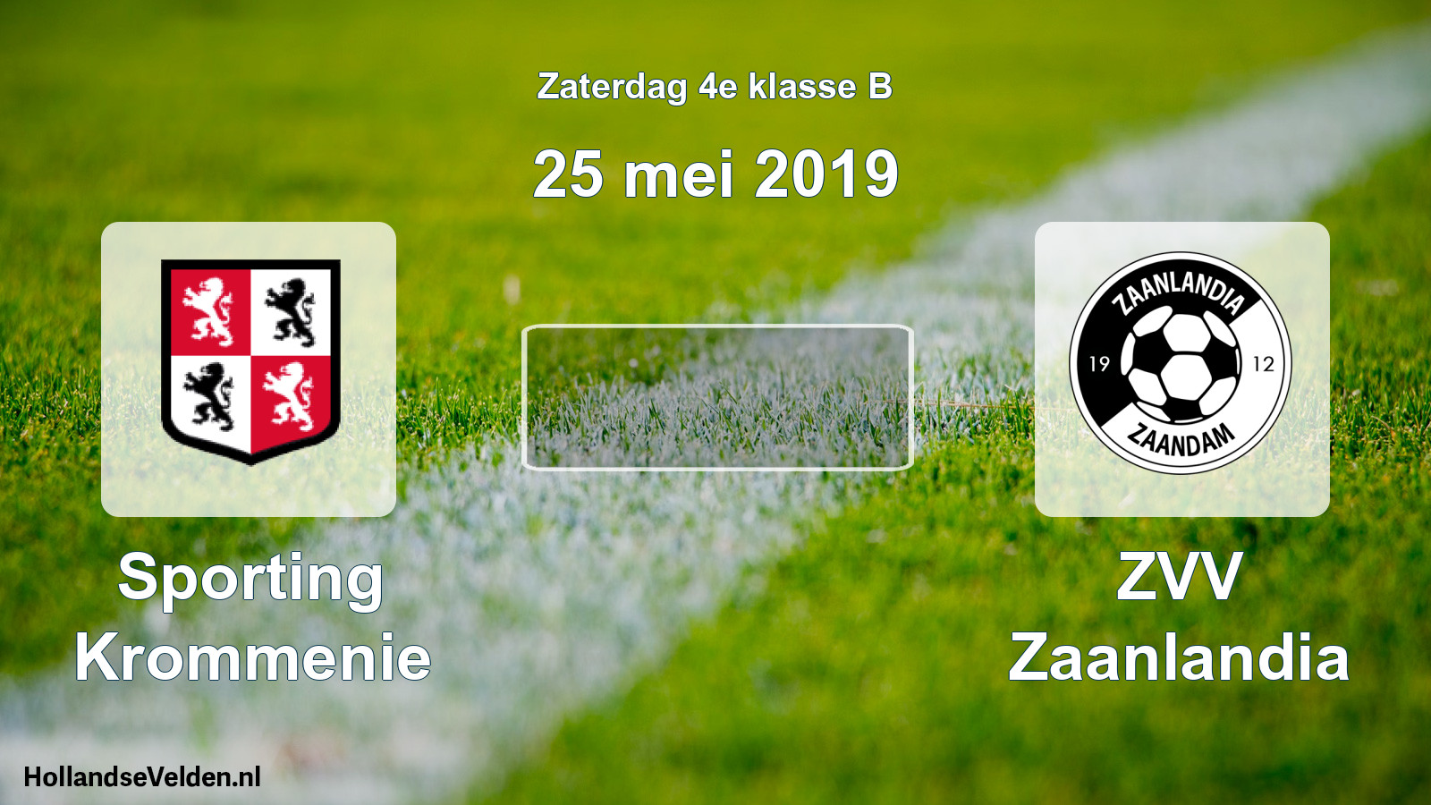 Scheduled Match: Sporting Krommenie - ZVV Zaanlandia (25 May 2019)