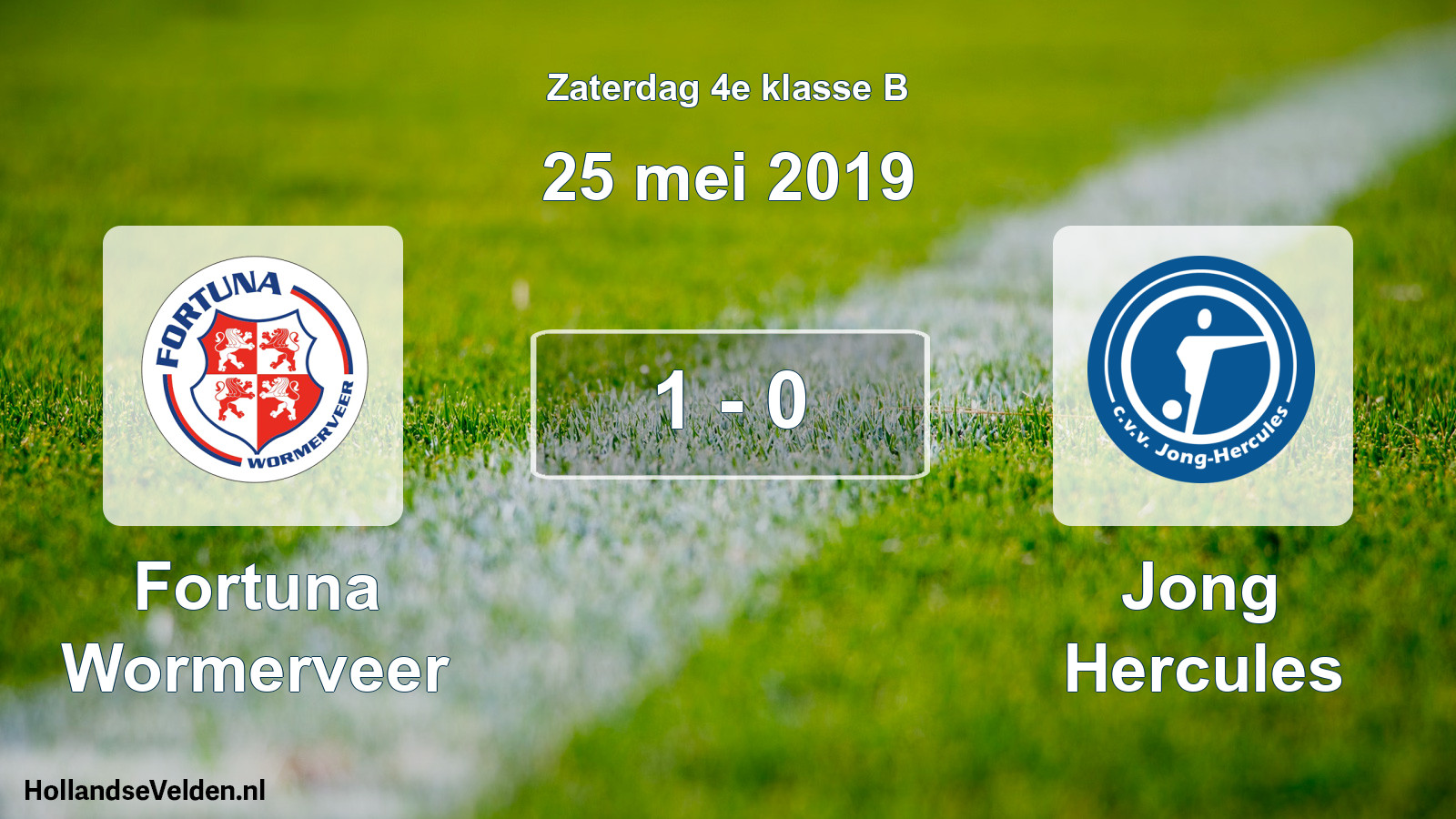 Total number of matches played: Fortuna Wormerveer - Jong Hercules 1 - 0 (25 May 2019)