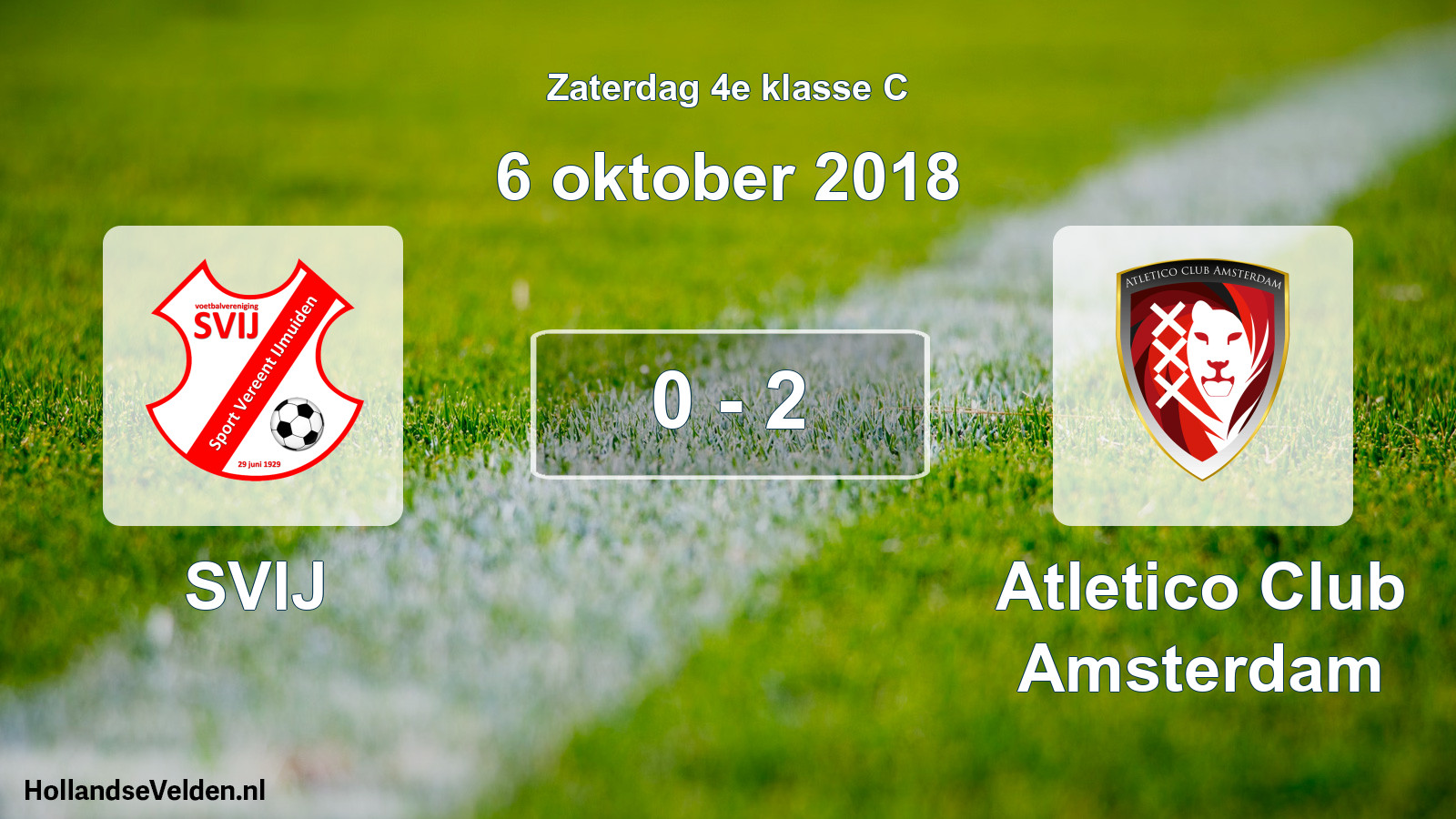 Total number of matches played: SVIJ - Atletico Club Amsterdam 0 - 2 (6 October 2018)