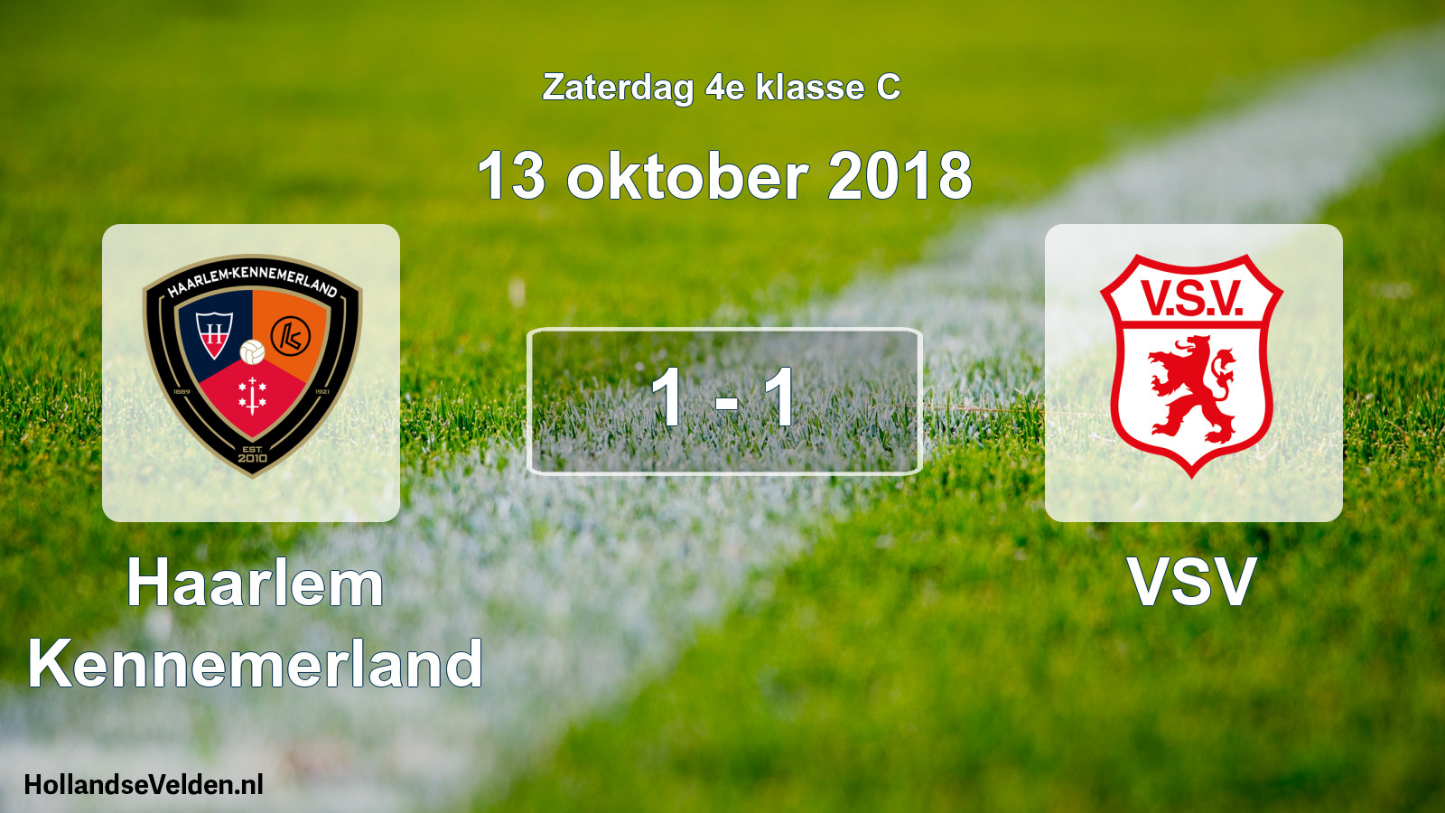 Total number of matches played: Haarlem Kennemerland - VSV 1 - 1 (13 October 2018)