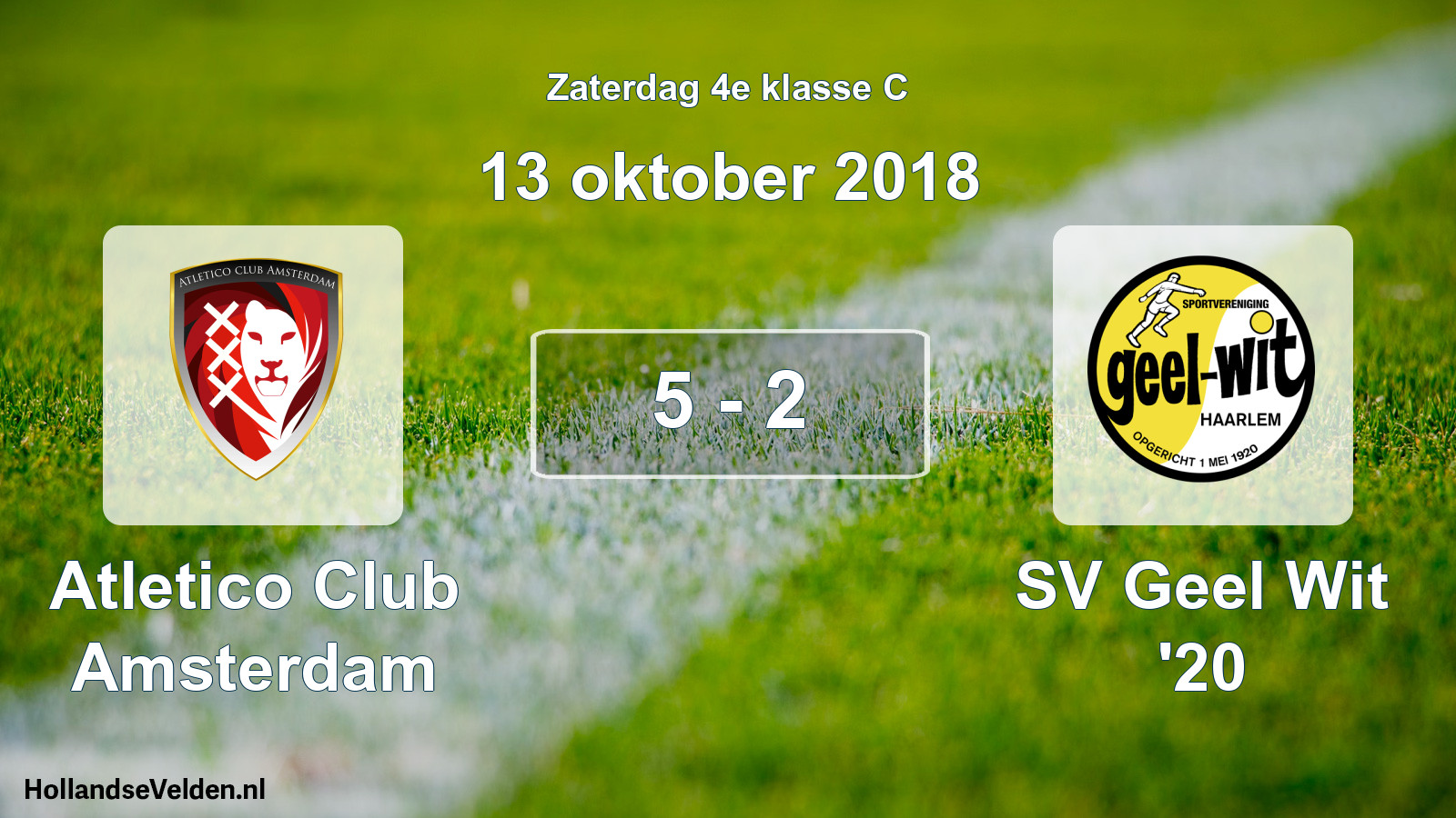 Total number of matches played: Atletico Club Amsterdam - SV Geel Wit '20 5 - 2 (13 October 2018)