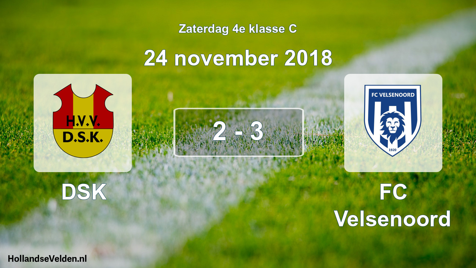 Total number of matches played: DSK - FC Velsenoord 2 - 3 (24 November 2018)